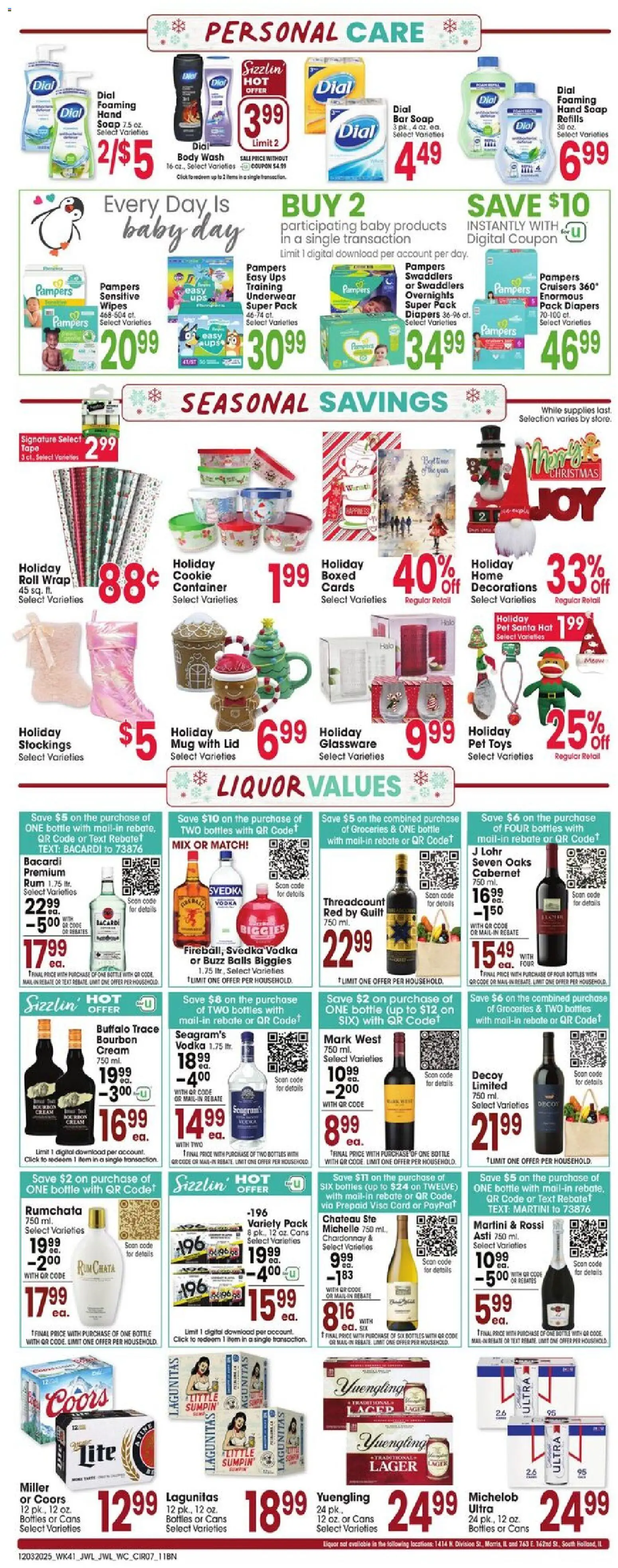 Jewel Osco Weekly Ad - valid from 03.12.2025 | Page: 7 | Products: Pet Toys, Soap, Bourbon, Cream