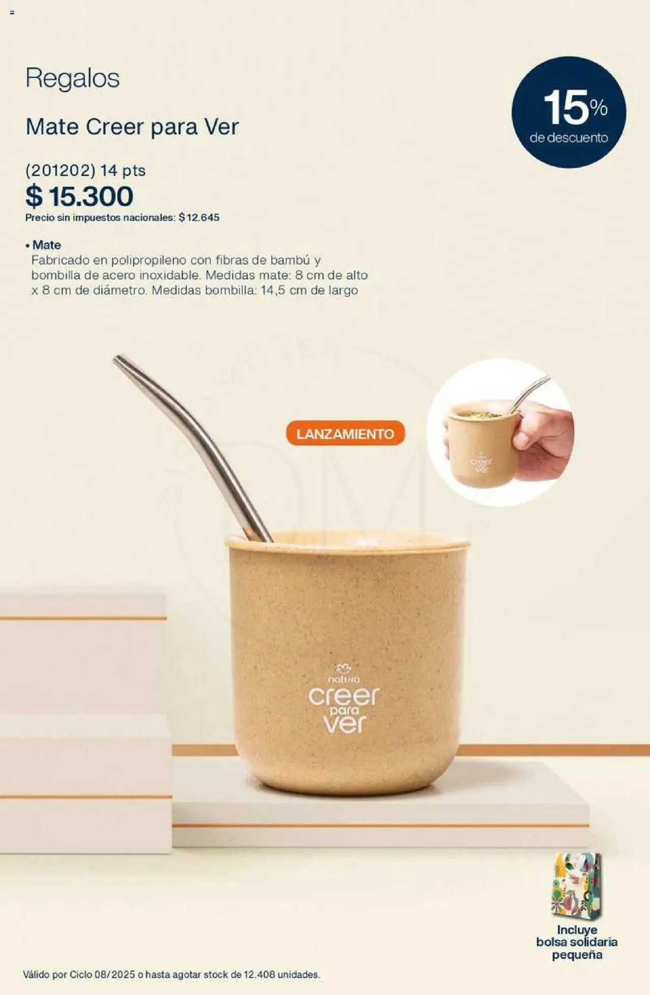 Catálogo Natura Ciclo 8 │ válido desde el 03.06.2025 | Página: 12 | Productos: Bolsa, Mate, Bombilla