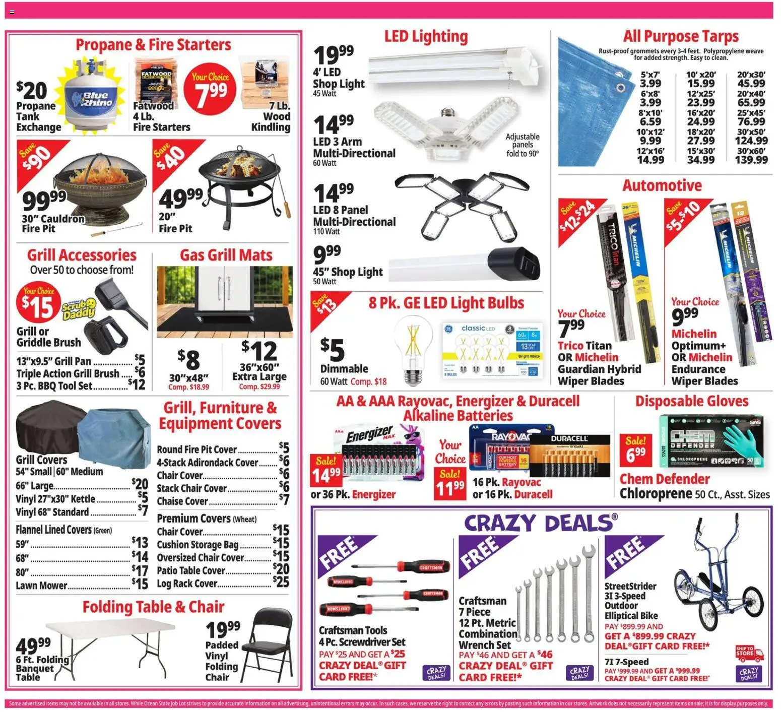 Ocean State Job Lot Weekly Ad - valid from 02.04.2026 | Page: 10 | Products: Griddle, Wiper, Gloves, Grill