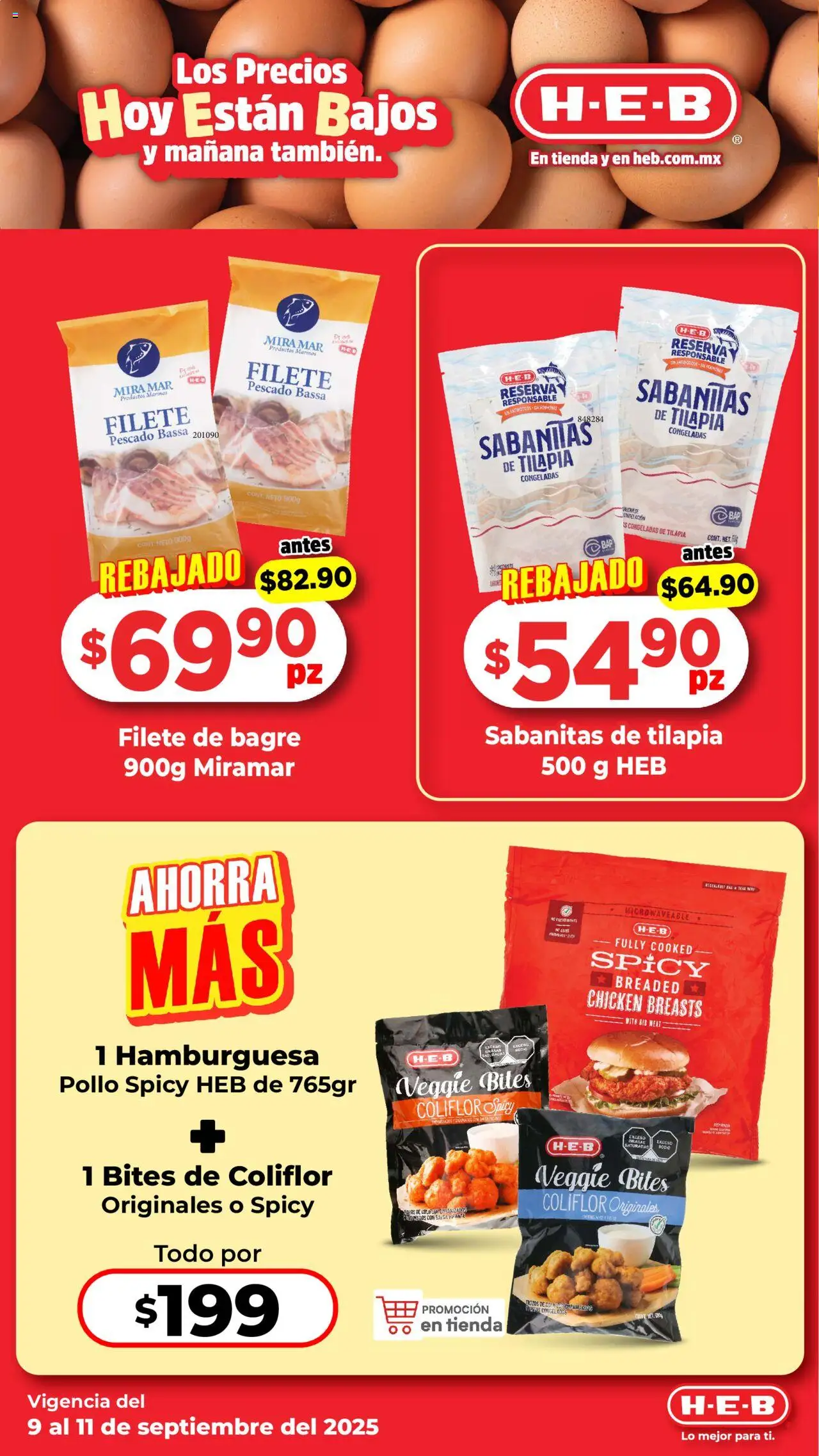 Nuevas ofertas de H-E-B válidas en toda la República Mexicana desde el 09.09.2025. ¡Encuentra las mejores ofertas en H-E-B - Folleto! | Página: 4 | Productos: Pollo, Coliflor