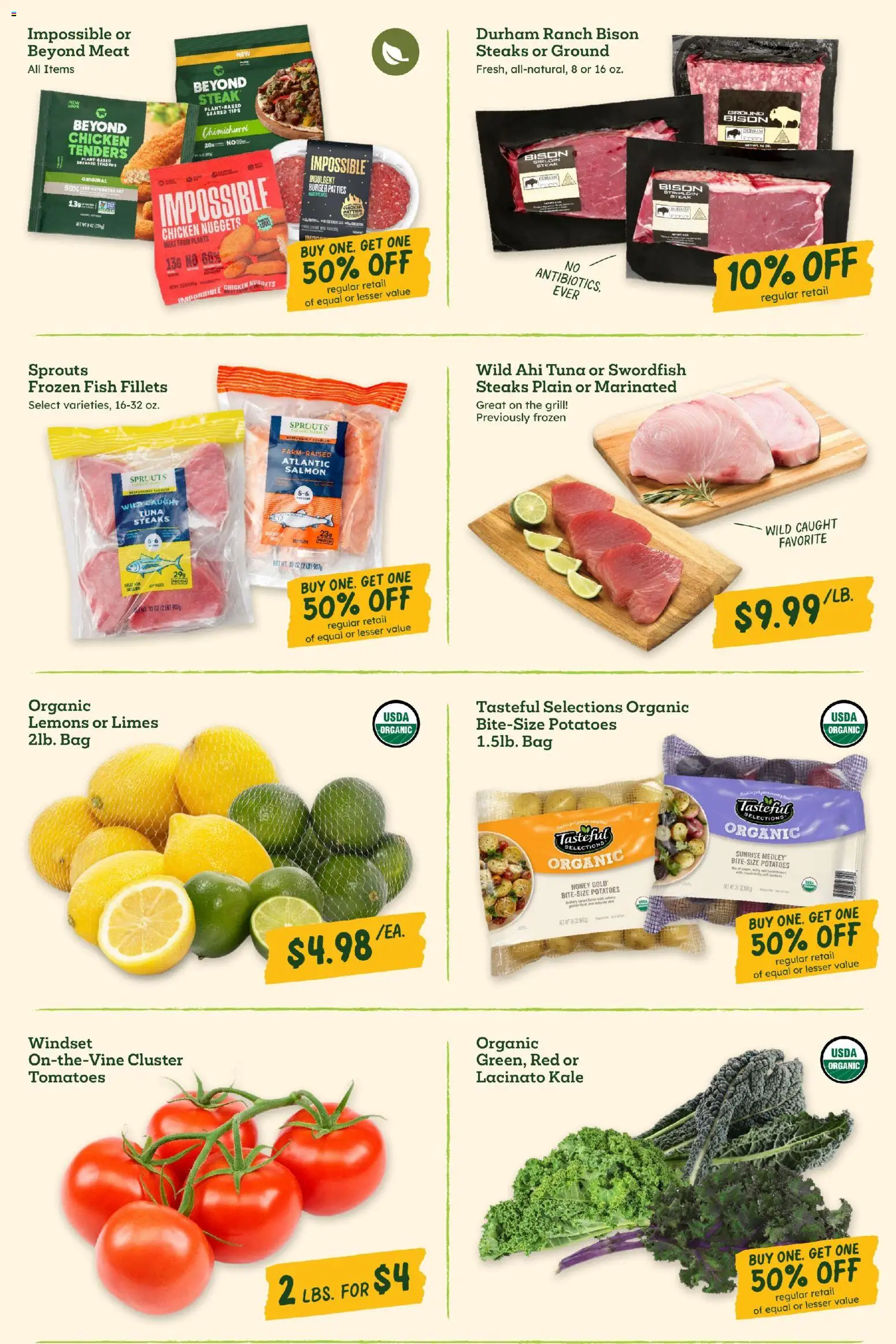 Sprouts Weekly Ad - valid from 31.12.2025 | Page: 5 | Products: Kale, Fish, Bag, Grill