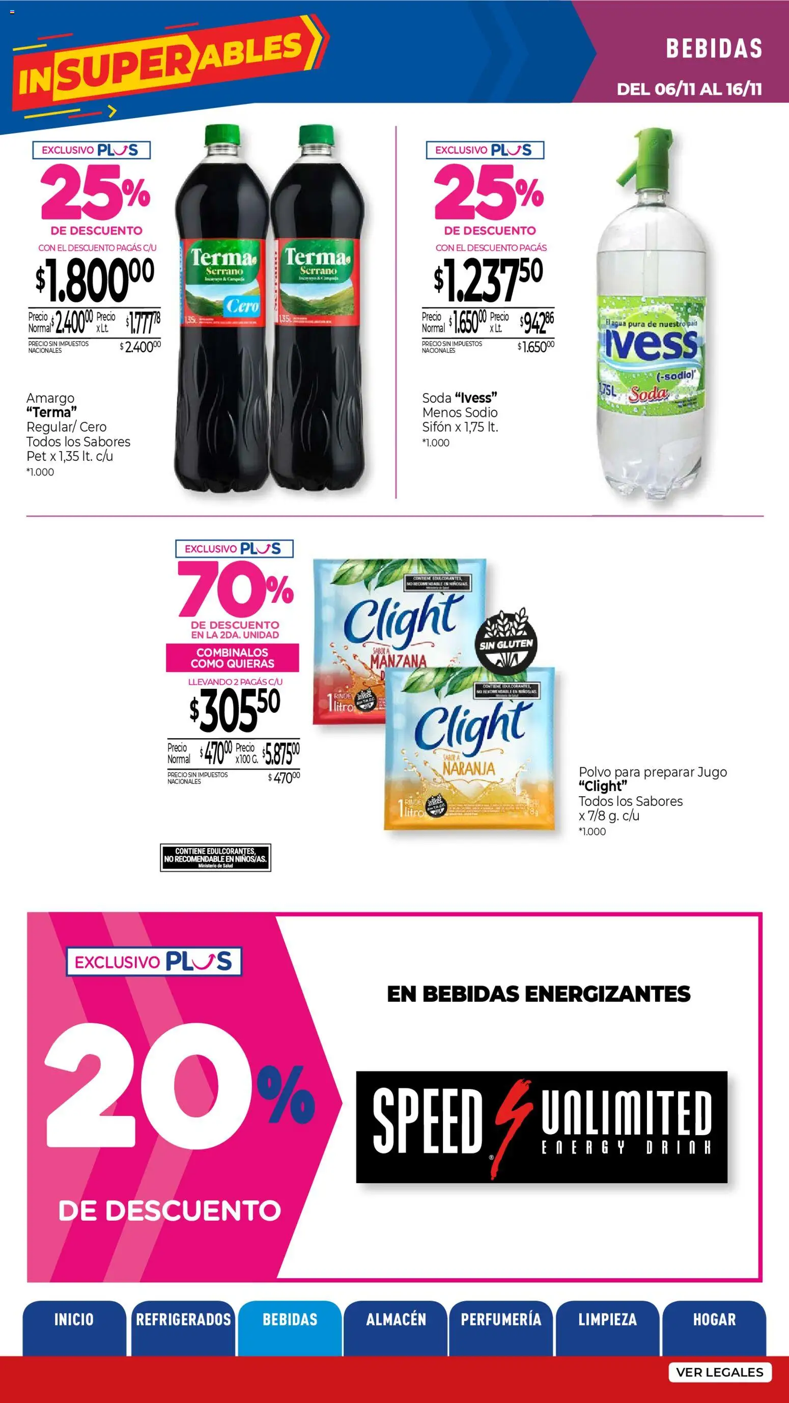 La Anonima catálogo │ válido desde el 06.11.2025 | Página: 16 | Productos: Polvo, Soda, Manzana, Jugo