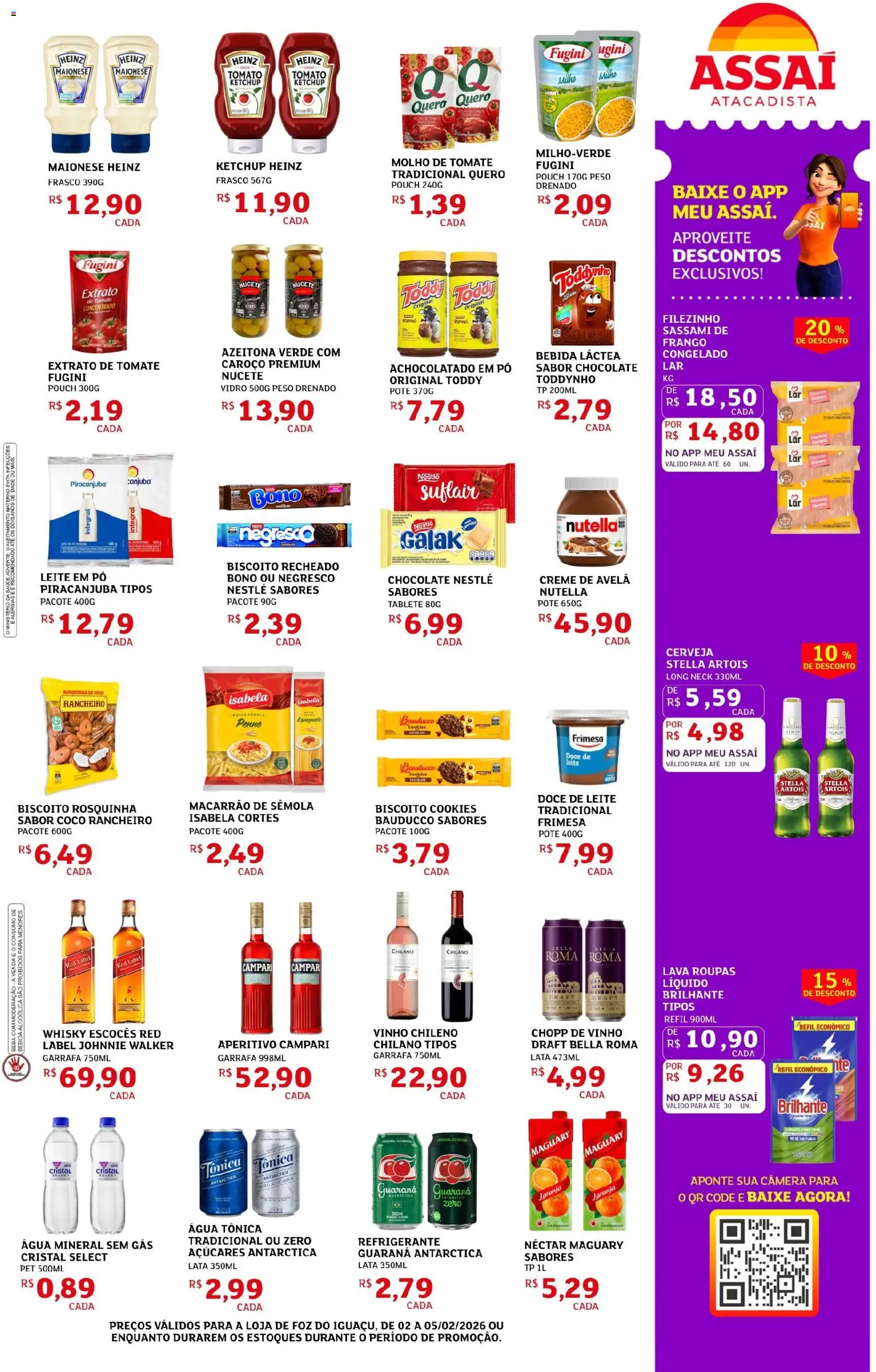 Assaí Atacadista Folheto - válido de 02.02.2026 | Página: 3 | Produtos: Roupas, Água mineral, Maionese, Câmera