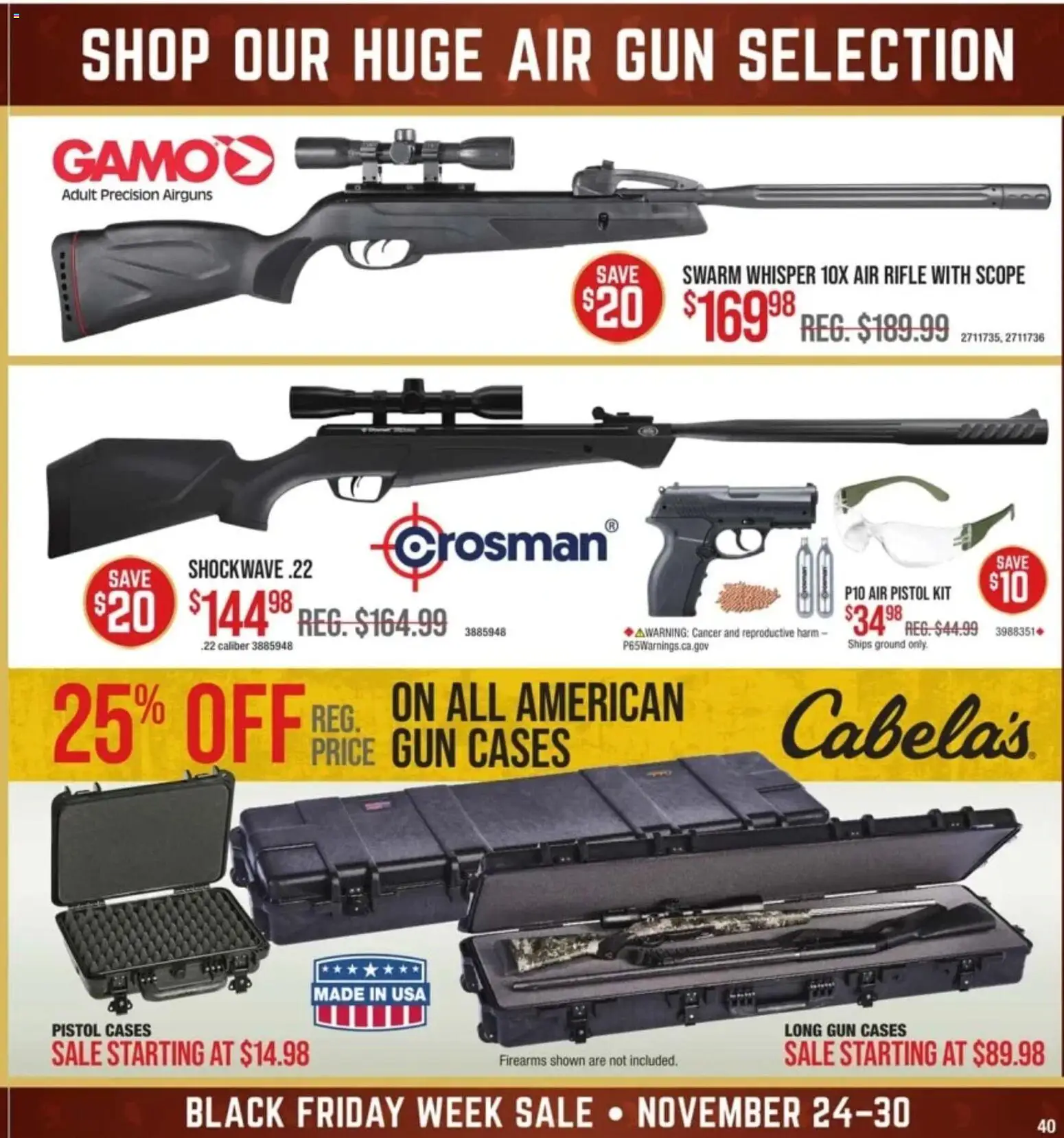 Cabela's Black Friday - valid from 24.11.2025 | Page: 39 | Products: Gun, Rifle