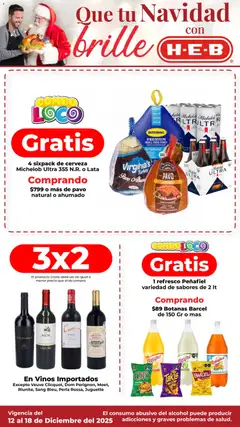 Vista previa de H-E-B folleto Que tu Navidad, nuevo folleto de la tienda, válido en México a partir del 12.12.2025
