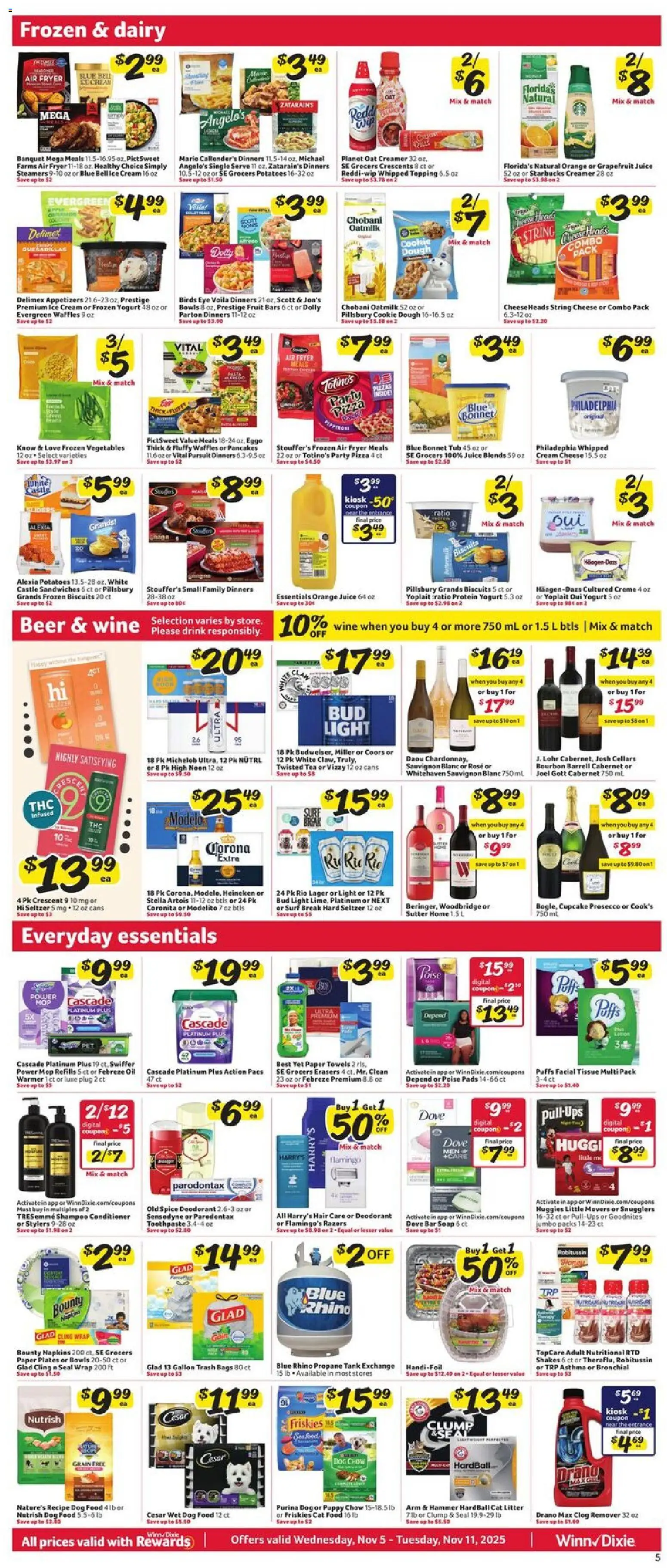 Winn Dixie Weekly Circular - FL - valid from 05.11.2025 | Page: 7 | Products: Cat Food, Tea, Cream, Cupcake