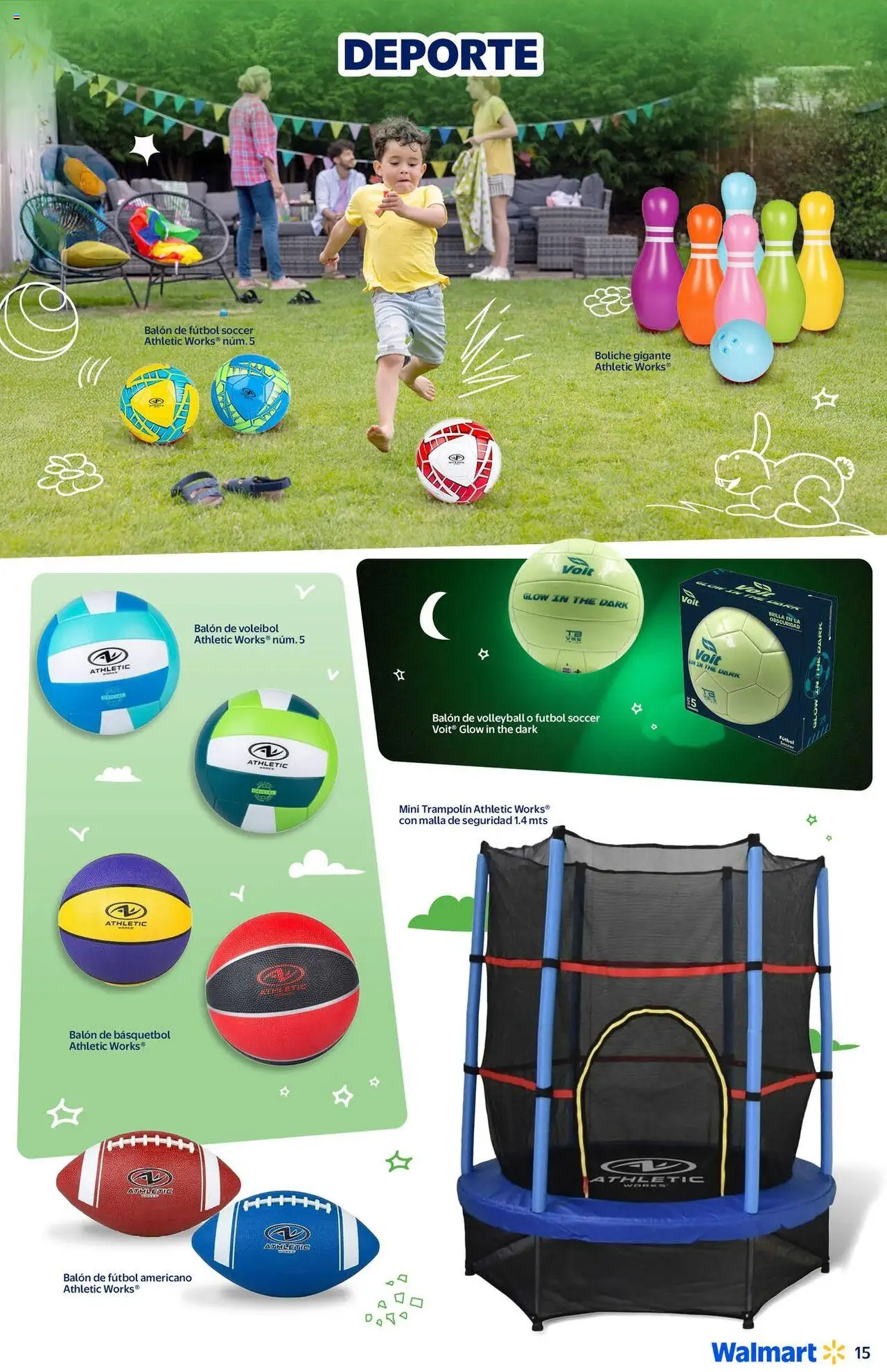 Nuevas ofertas de Walmart válidas en toda la República Mexicana desde el 20.09.2025. ¡Encuentra las mejores ofertas en Walmart - Folleto Juguetilandia! | Página: 15 | Productos: Trampolín, Malla