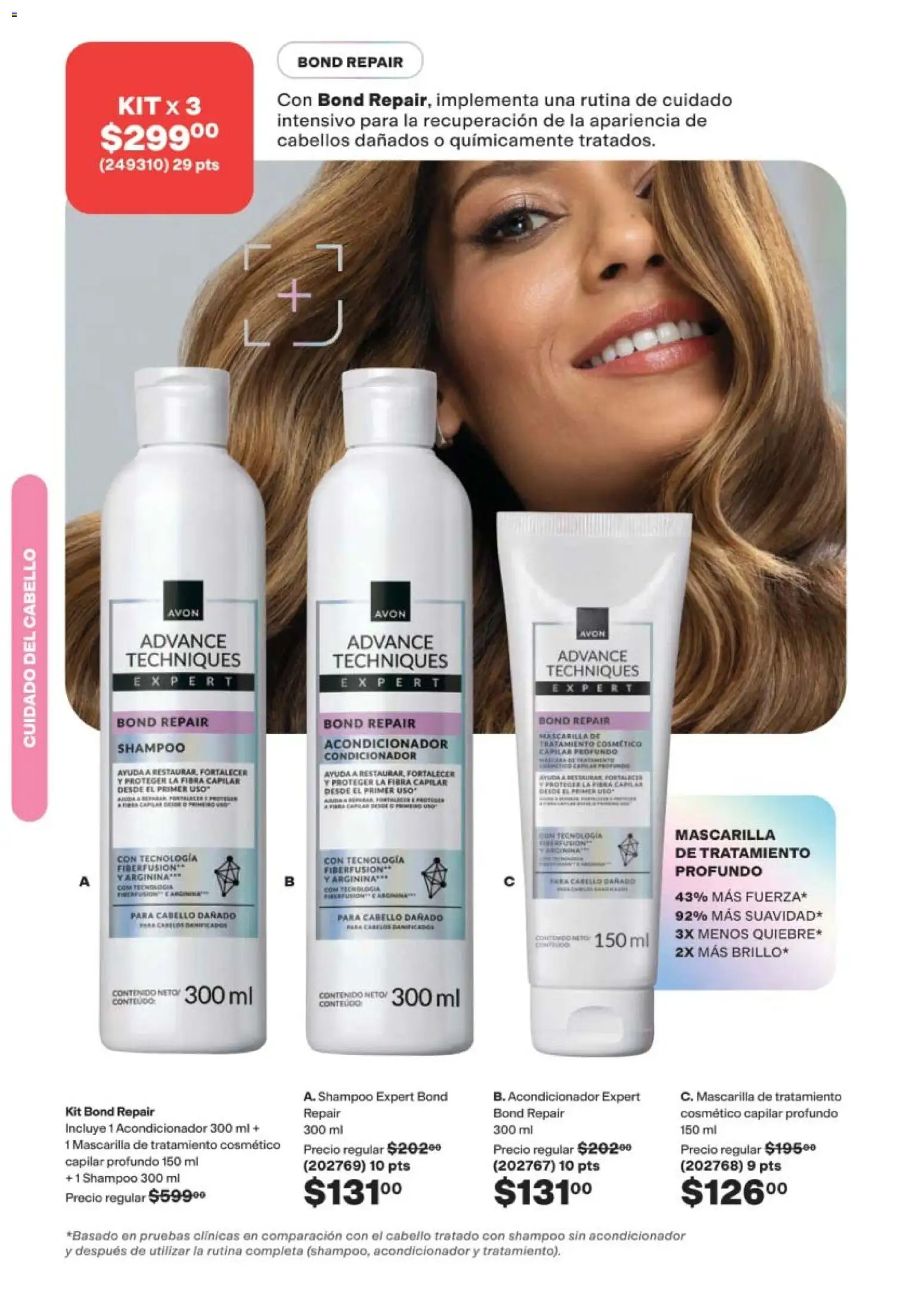 Nuevas ofertas de AVON válidas en toda la República Mexicana desde el 24.04.2026. ¡Encuentra las mejores ofertas en AVON campaña 7 2026! | Página: 176 | Productos: Mascarilla, Acondicionador