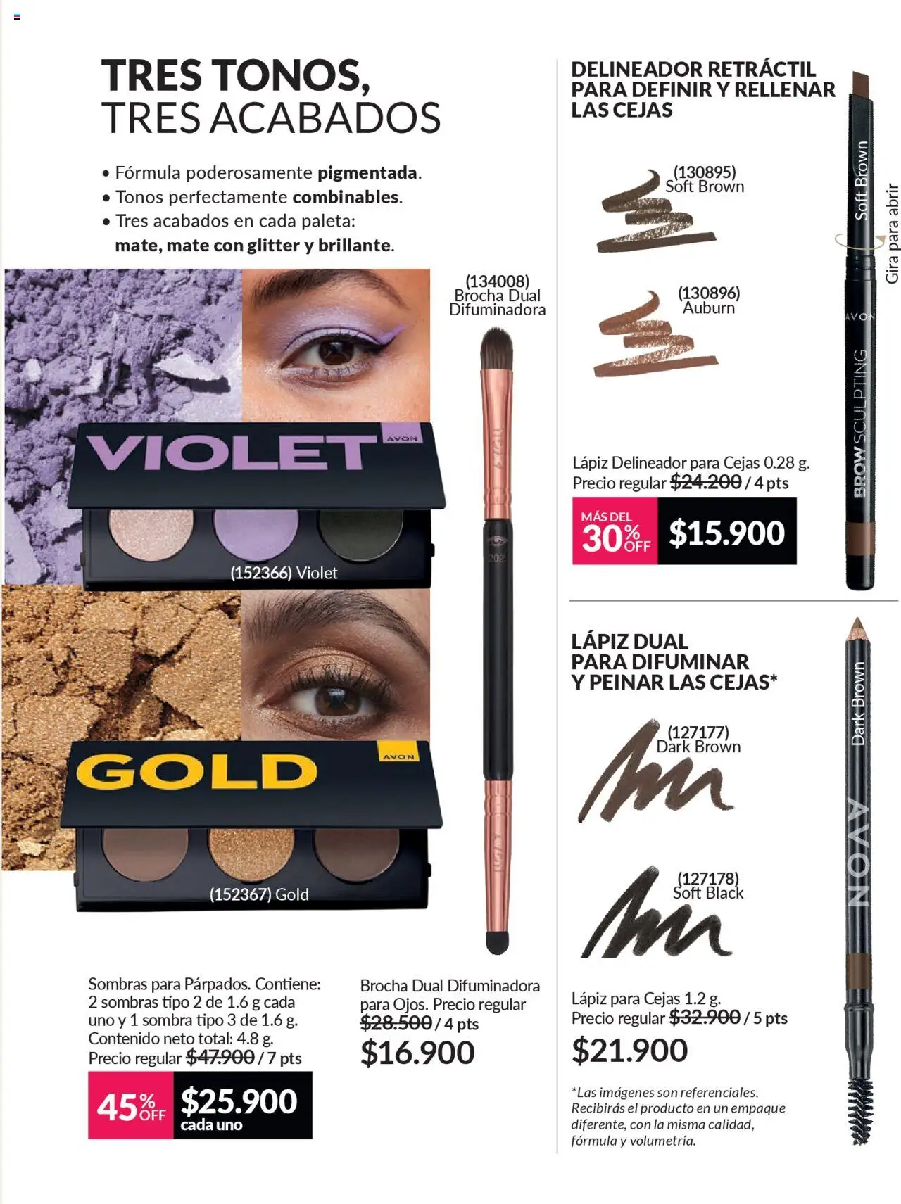 Avon revista - valida desde el 12.09.2025 | Página: 36 | Productos: Glitter, Brocha, Sombra, Delineador