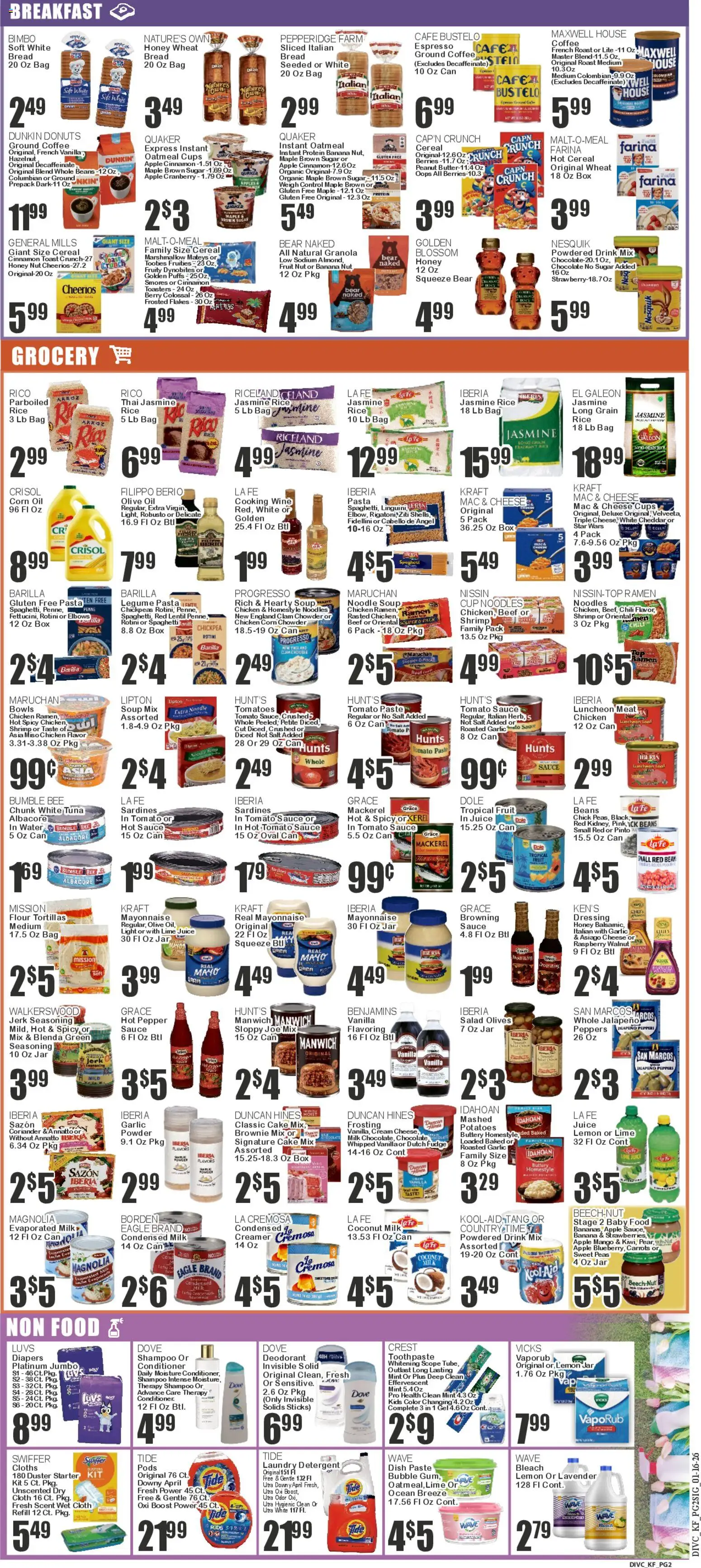 Key Food Weekly Ad - valid from 16.10.2026 | Page: 2 | Products: Corn, Pasta, Cream, Date