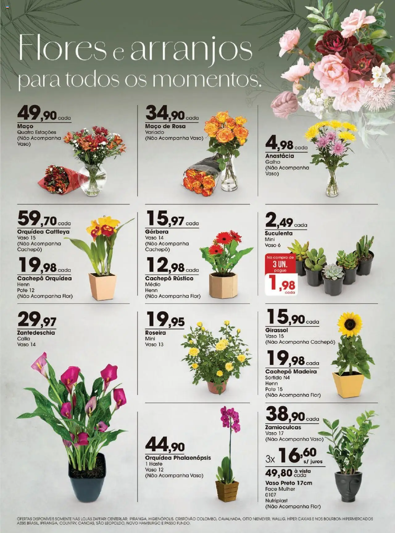 Zaffari Folheto - válido de 09.09.2025 | Página: 19 | Produtos: Flores, Vaso, Bourbon