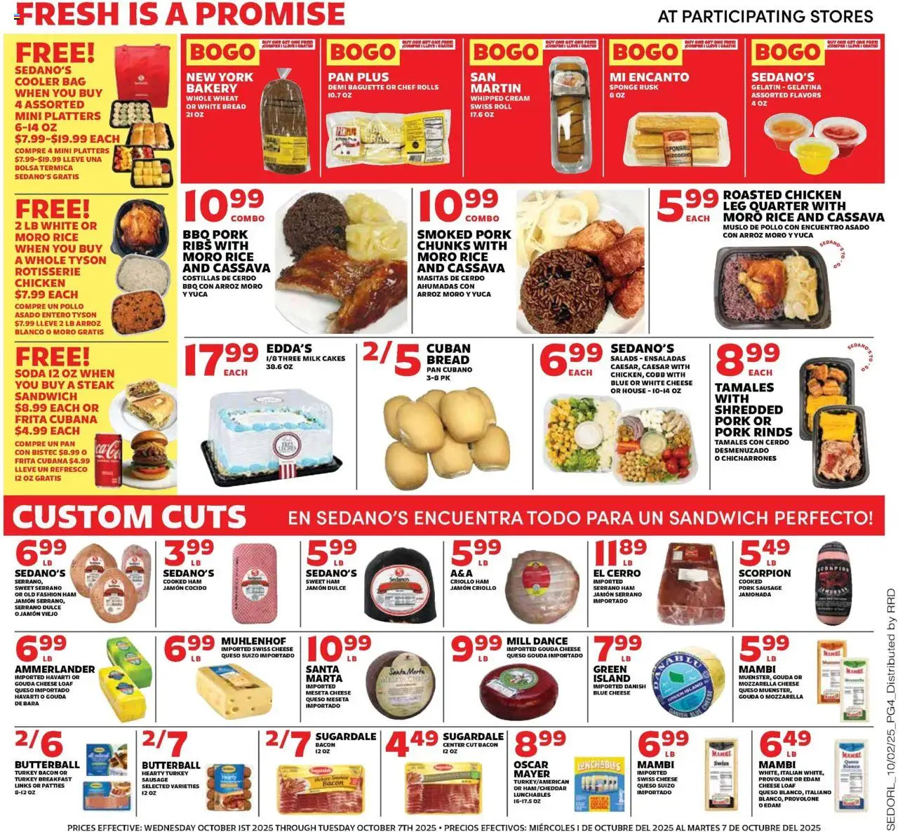 Sedano's Weekly Ad - valid from 01.10.2025 | Page: 4 | Products: Bakery, Pan, Milk, Pork