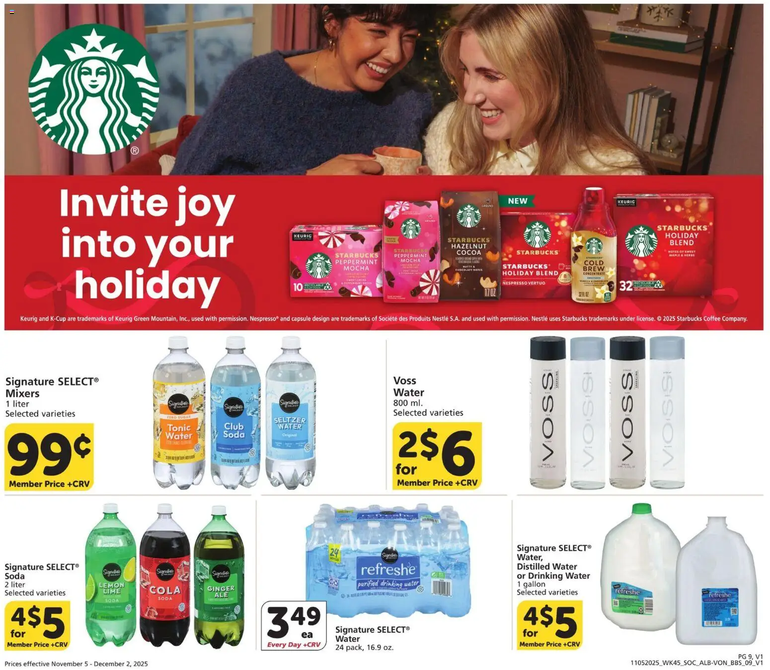 Vons Big Book of Savings - valid from 05.11.2025 | Page: 9 | Products: Ginger, Coffee, Water, Lemon