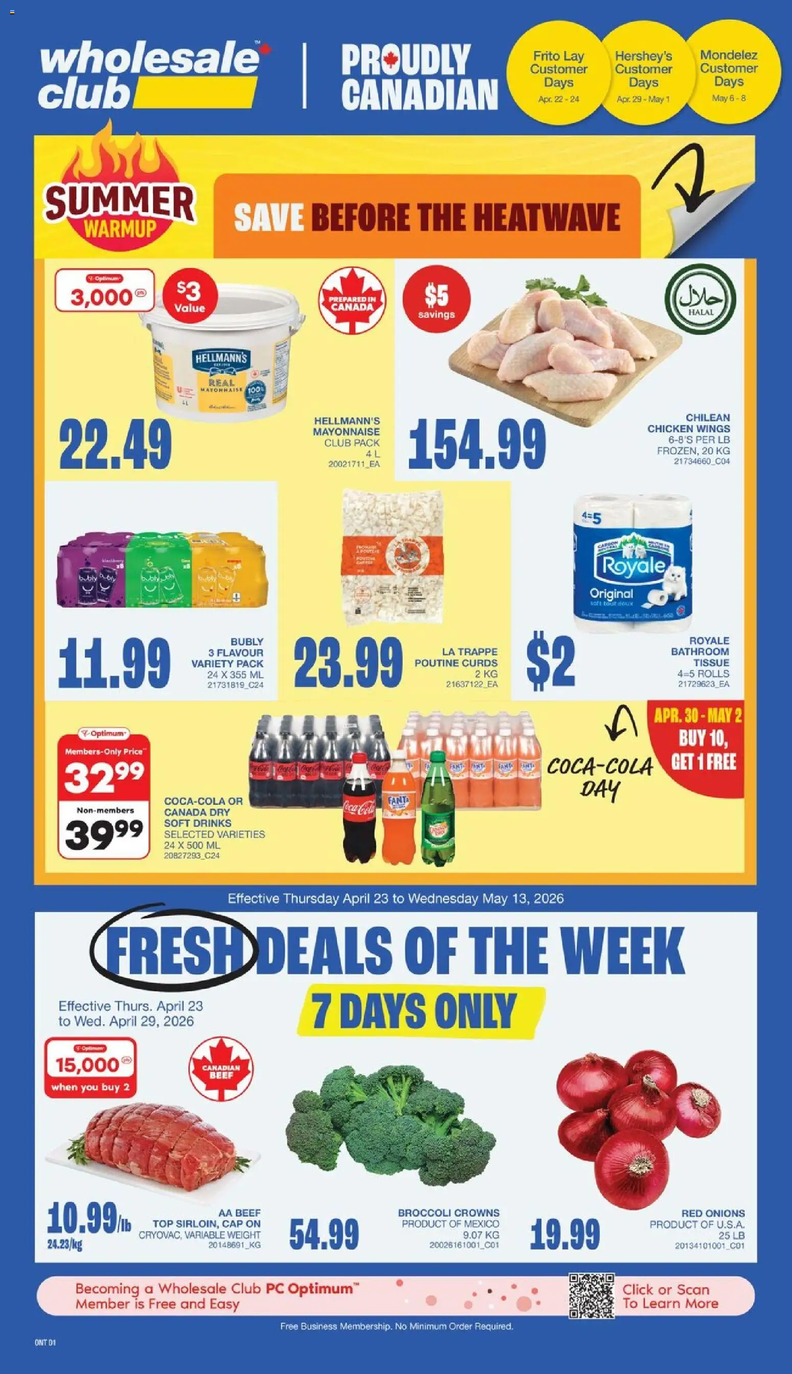 Wholesale Club flyer valid from 23.04.2026 | Page: 4 | Products: Beef, Chicken wings, PC, Chicken