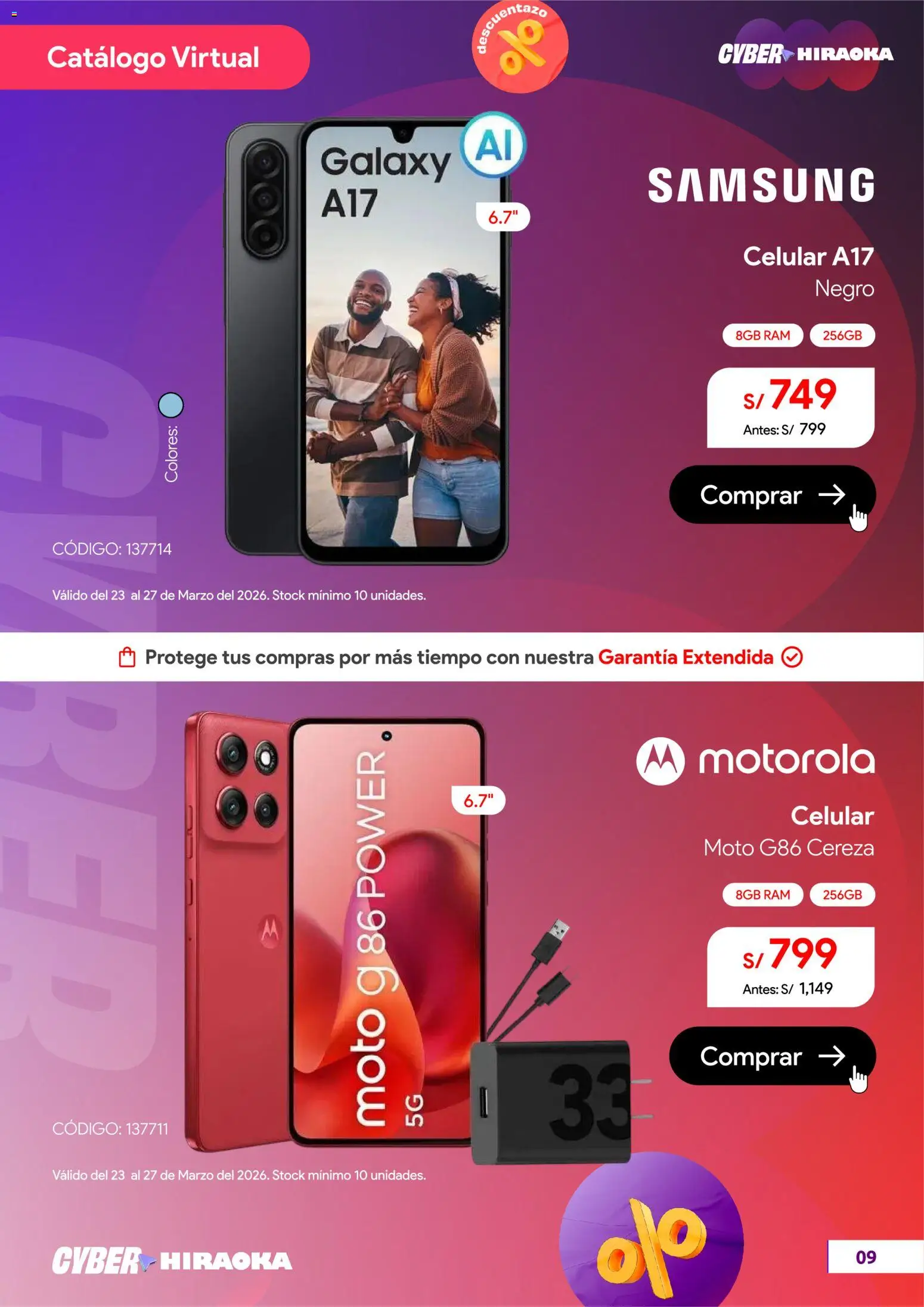 Catálogo Hiraoka válido desde 23.03.2026 | Página: 10 | Productos: Celular