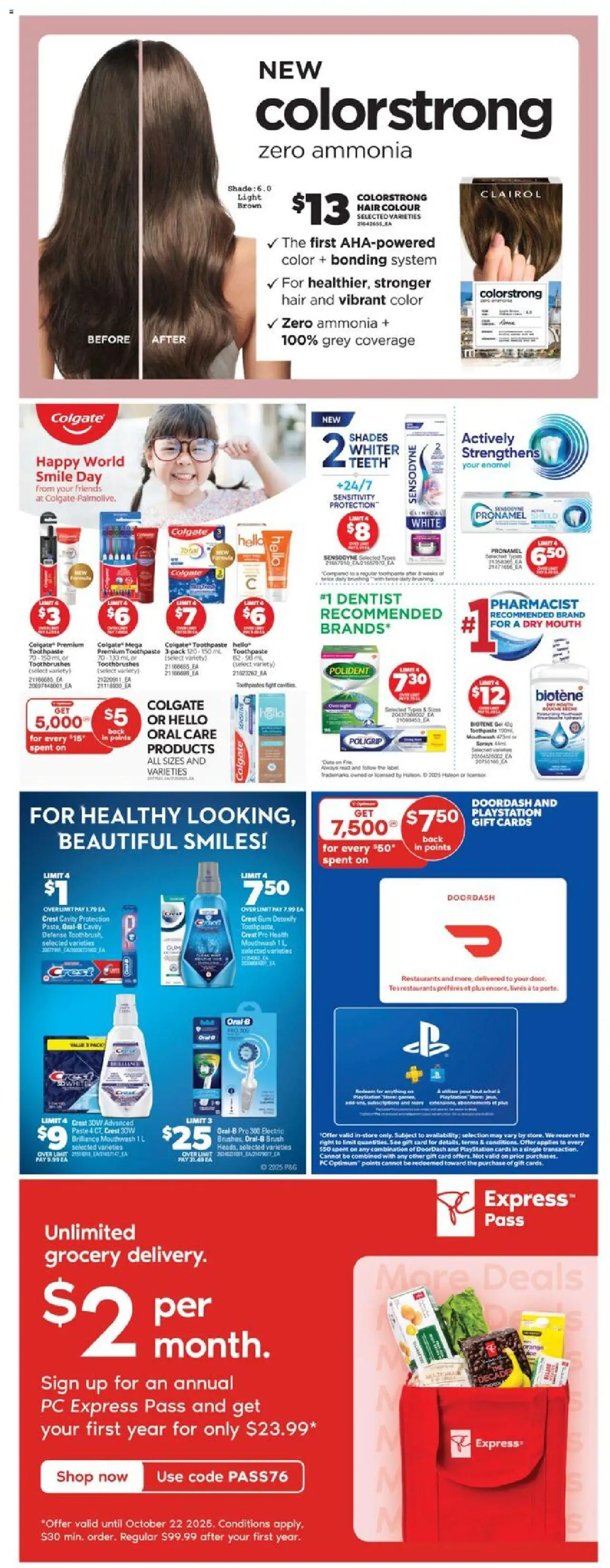 Real Canadian Superstore flyer valid from 02.10.2025 | Page: 38 | Products: PC, Playstation, Toothpaste, Mouthwash