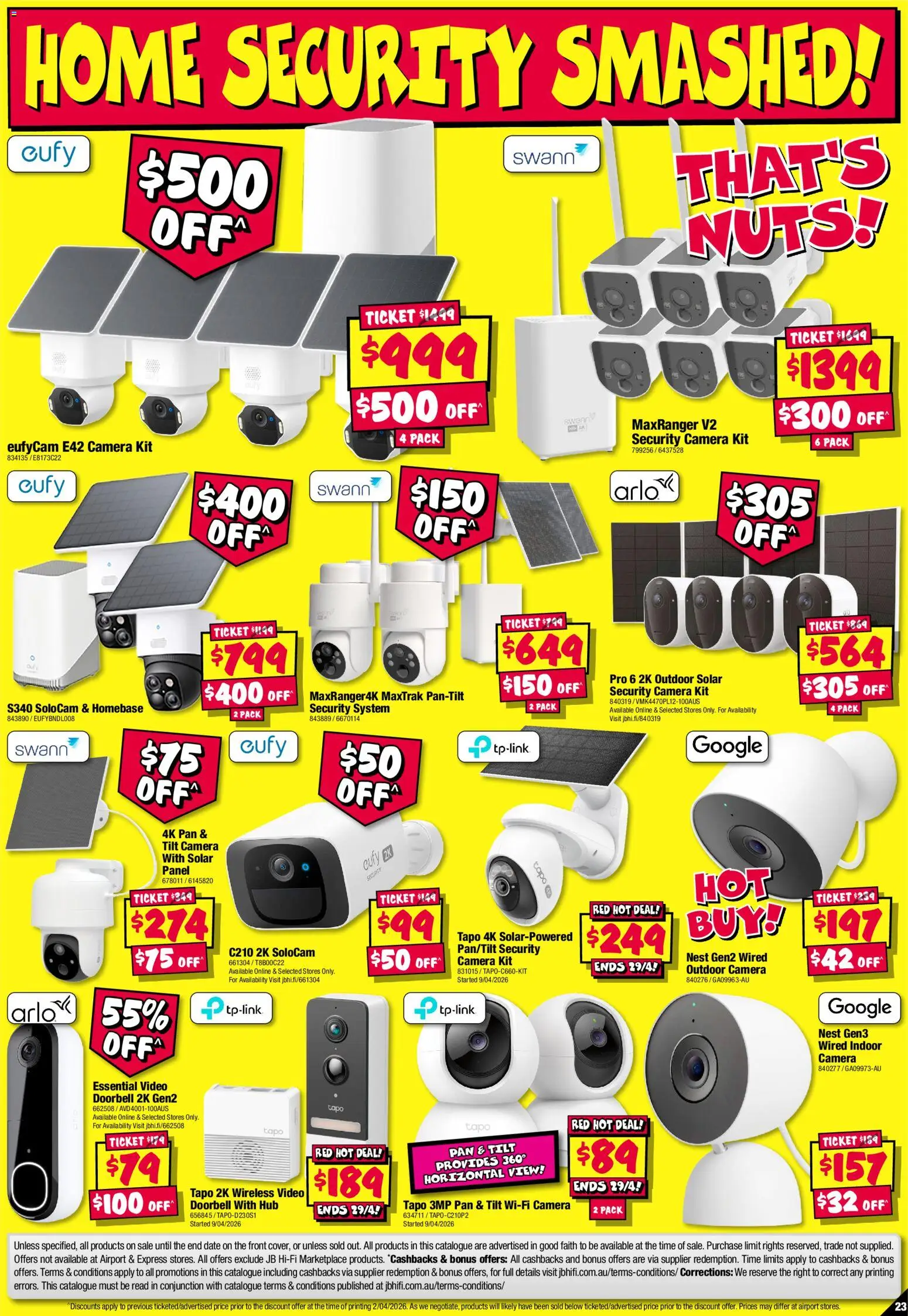 JB Hi-Fi catalogue - valid from 16.04.2026 | Page: 23 | Products: Nuts, Date, Doorbell, Camera