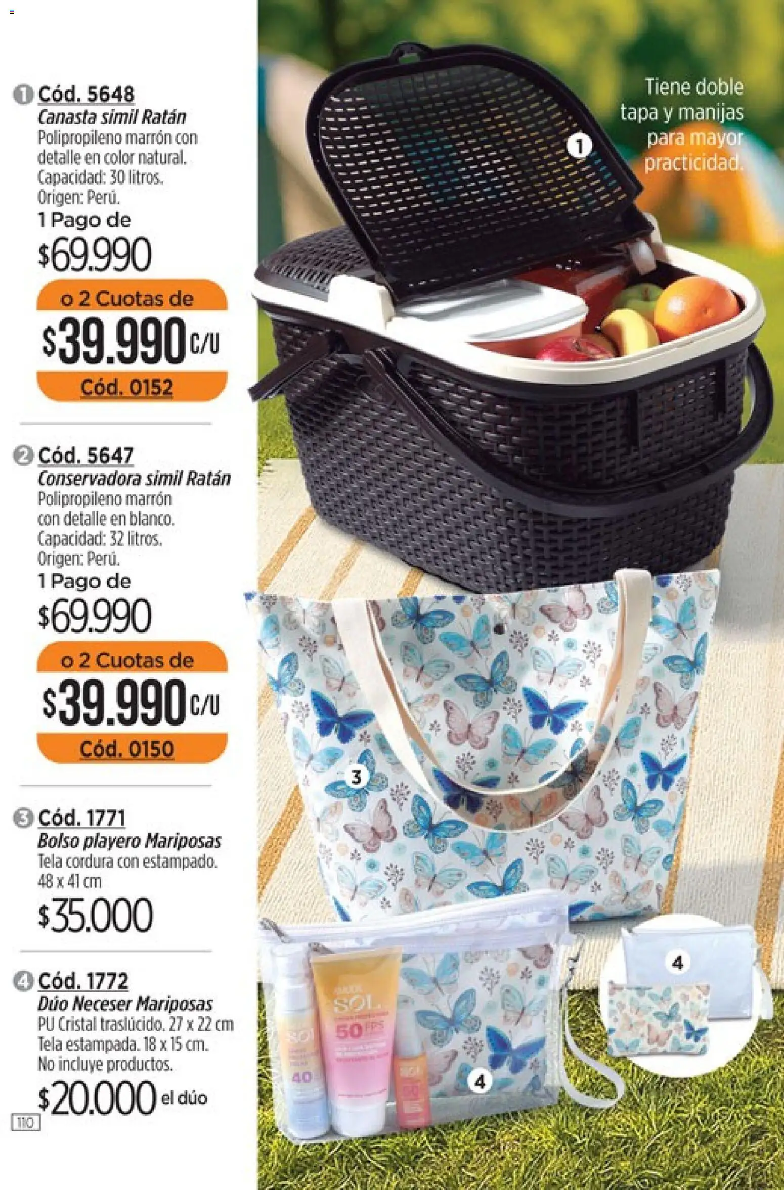 Catálogo Amodil Campaña 1/2026 │ válido desde el 01.01.2026 | Página: 110 | Productos: Conservadora, Neceser, Bolso, Canasta