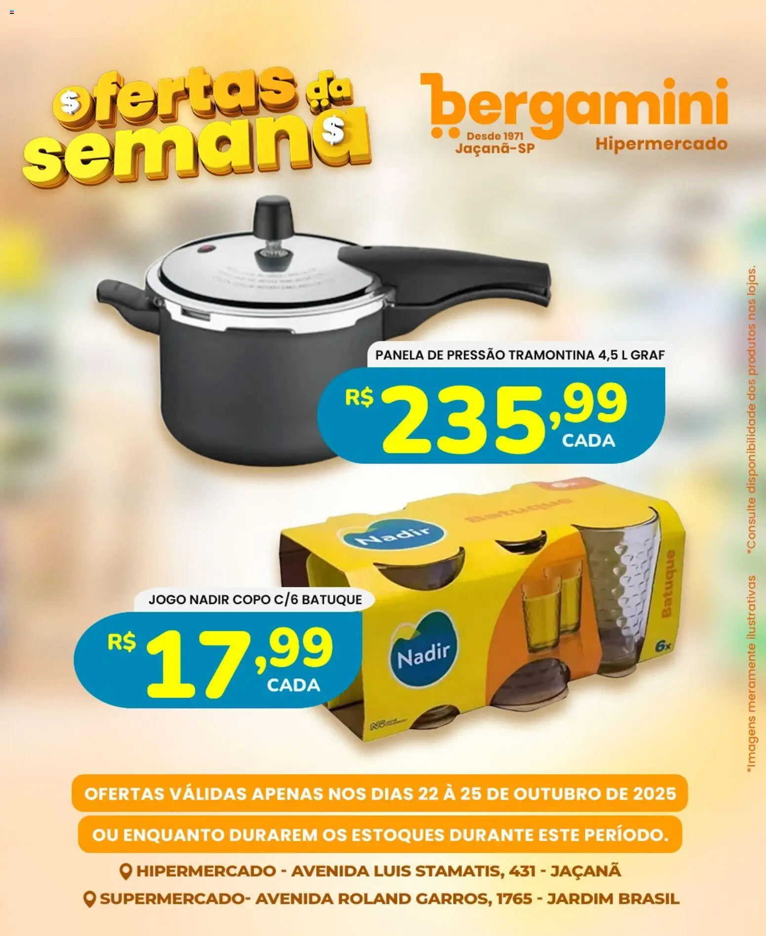 Supermercado Bergamini Folheto - válido de 22.10.2025 | Página: 20 | Produtos: Panela, Panela de pressão