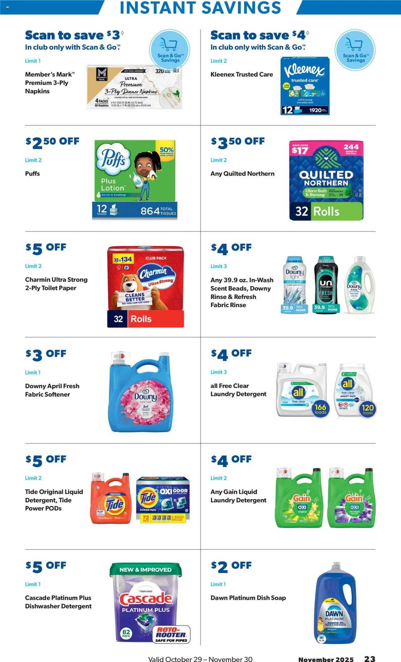 Sam's Club Black Friday - valid from 20.10.2025 | Page: 23 | Products: Safe, Soap, Fabric softener, Dishwasher