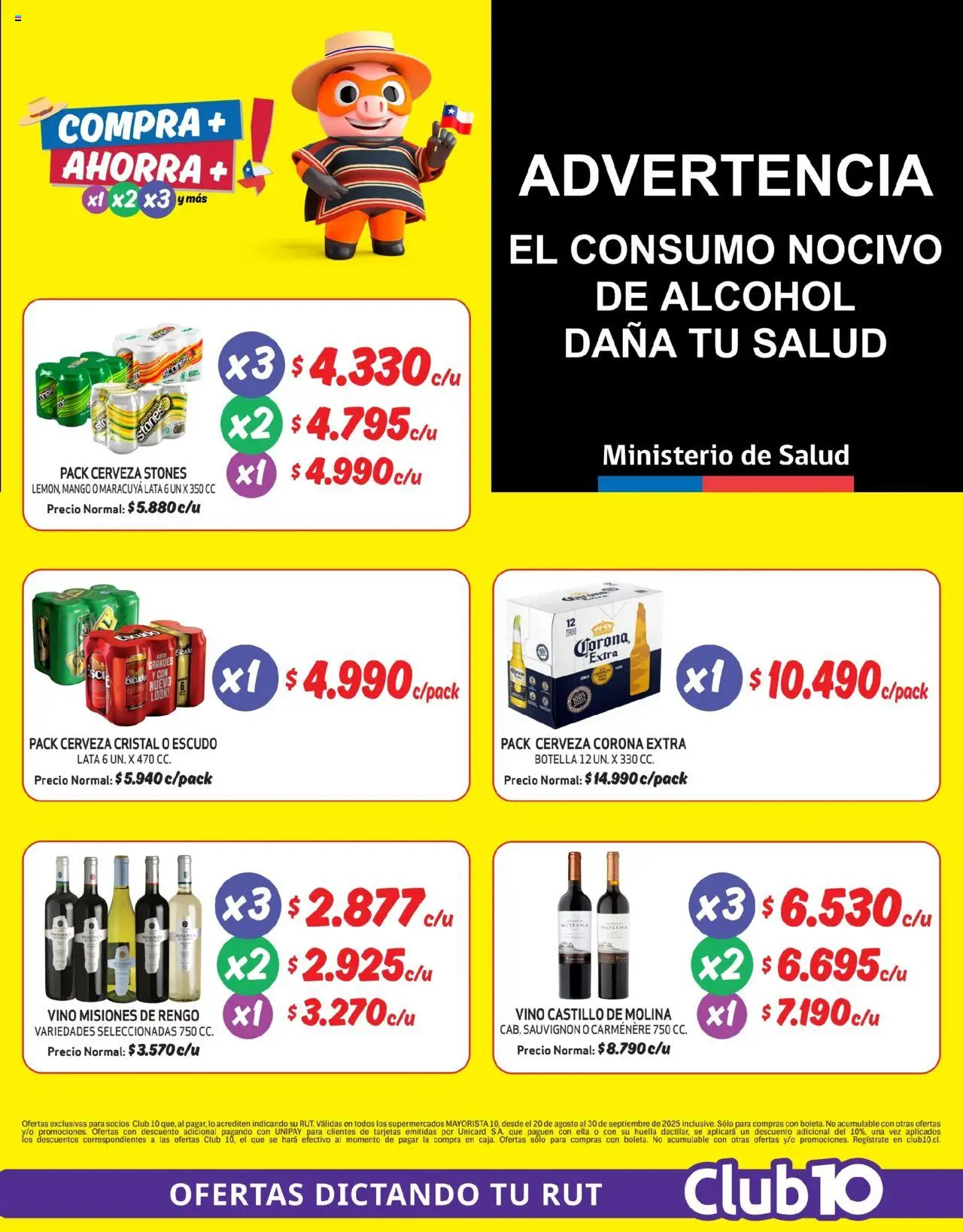 Mayorista 10 Ofertas │ válido desde el 20.08.2025 | Página: 8 | Productos: Mango, Botella, Vino, Cerveza