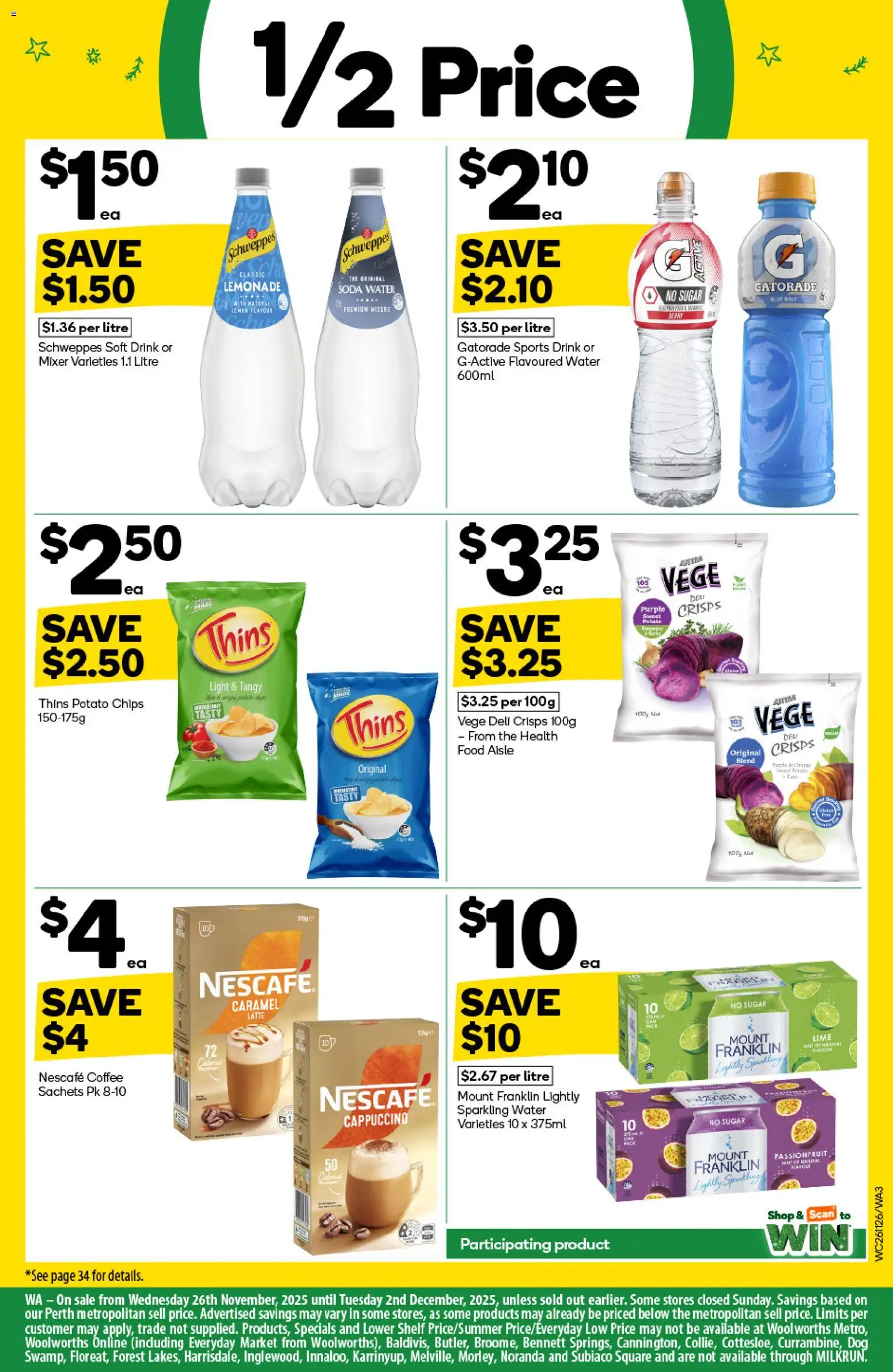 Woolworths catalogue - valid from 26.11.2025 | Page: 3 | Products: Light, Chips, Sugar, Lime