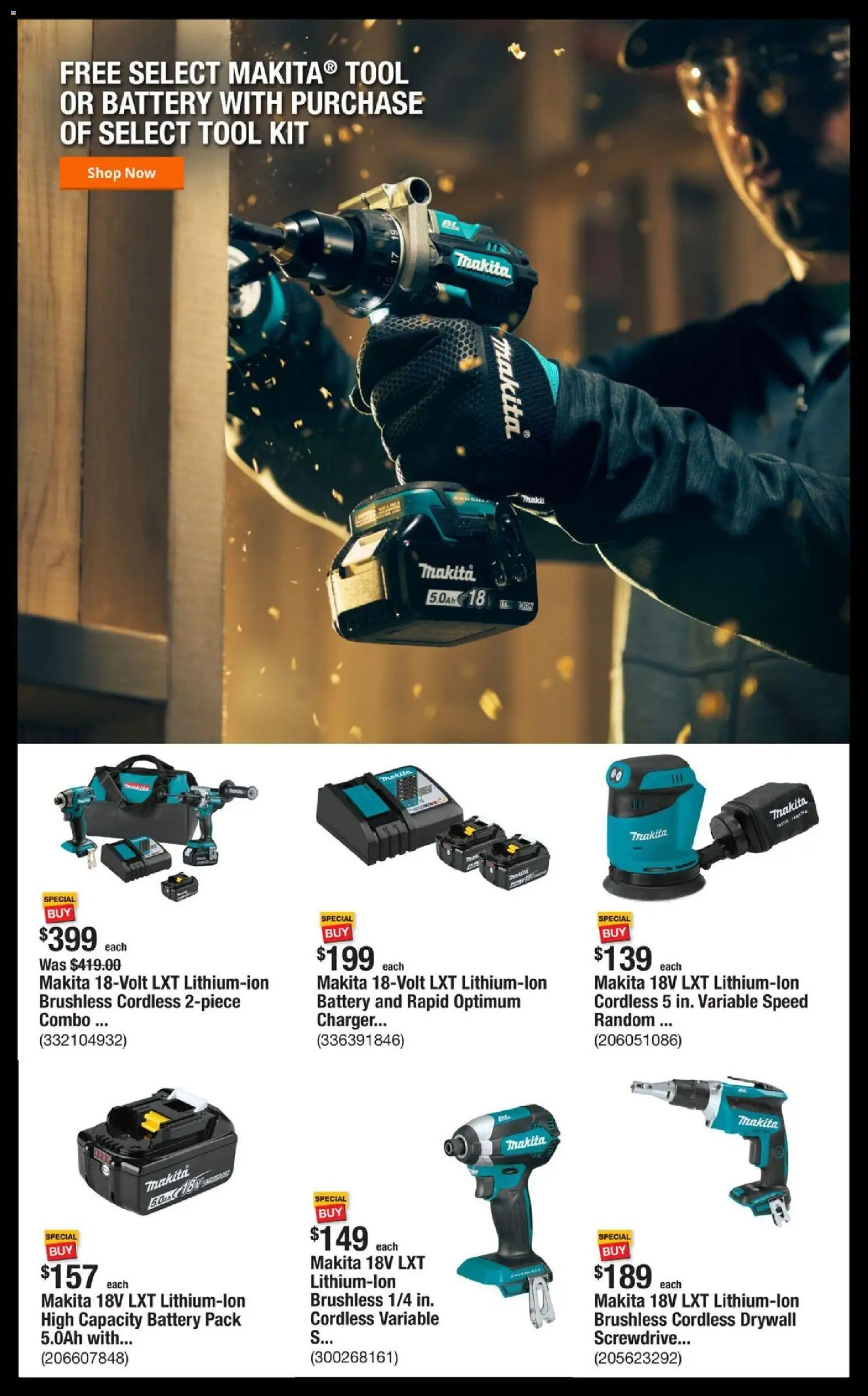 Home Depot Shop Pro Ad - OH - valid from 17.11.2025 | Page: 2 | Products: Battery, Charger