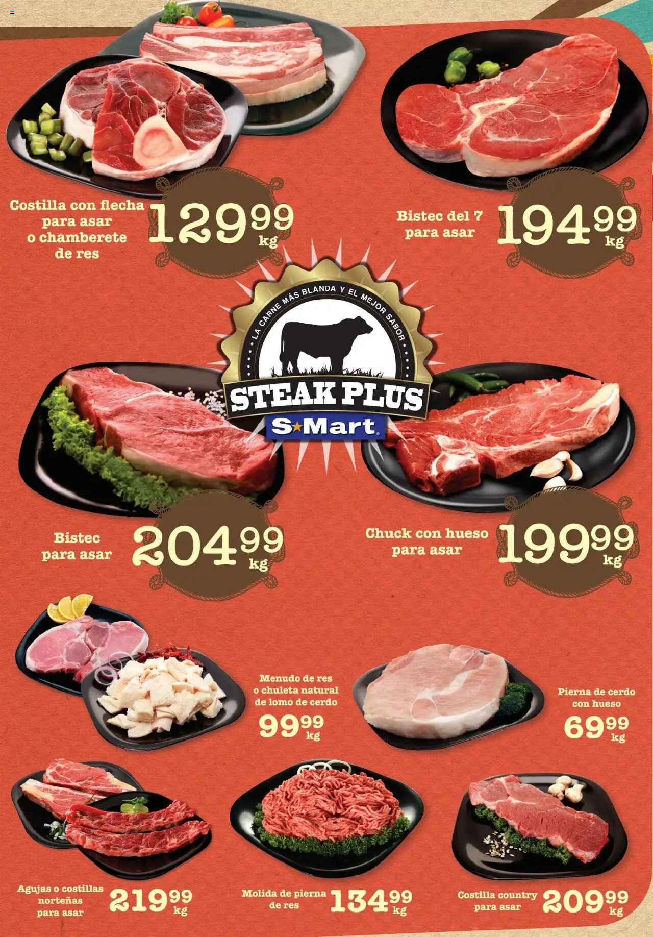 Nuevas ofertas de S-Mart válidas en toda la República Mexicana desde el 18.07.2025. ¡Encuentra las mejores ofertas en S-Mart - Folleto - Matamoros! | Página: 1 | Productos: Cerdo, Res