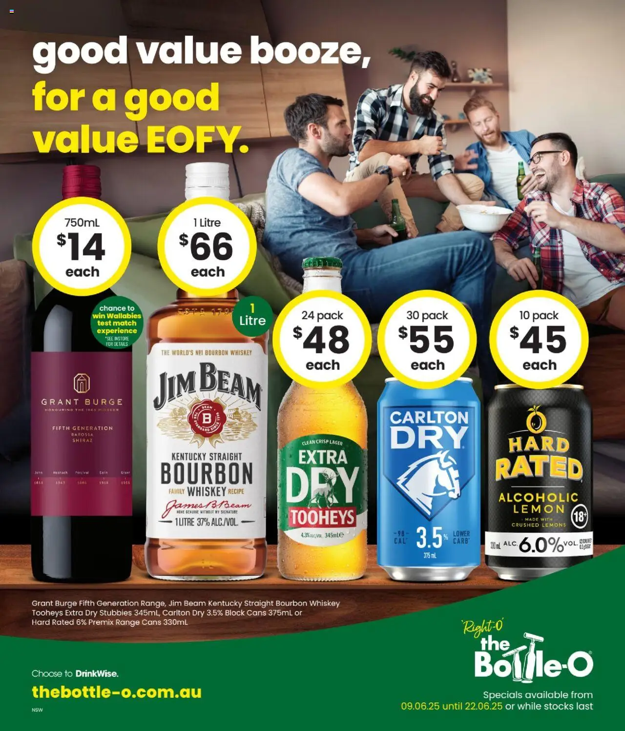 The Bottle-O catalogue - valid from 09.06.2025 | Page: 1 | Products: Bourbon, Whiskey, Lemon