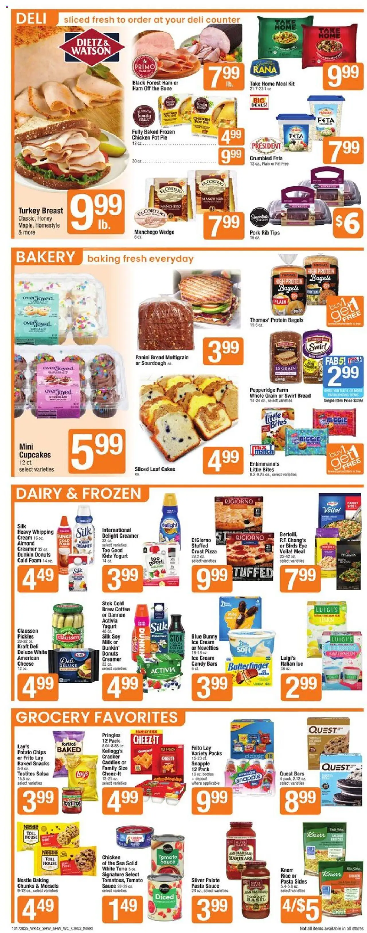 Shaw's Weekly Ad - RI - valid from 17.10.2025 | Page: 4 | Products: Milk, Yogurt, Pork, Cream