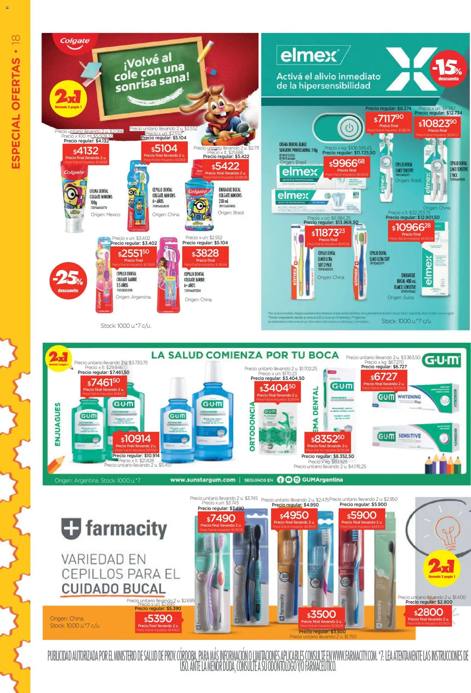 Farmacity catálogo │ válido desde el 03.03.2026 | Página: 18 | Productos: Cepillo, Enjuague bucal, Crema