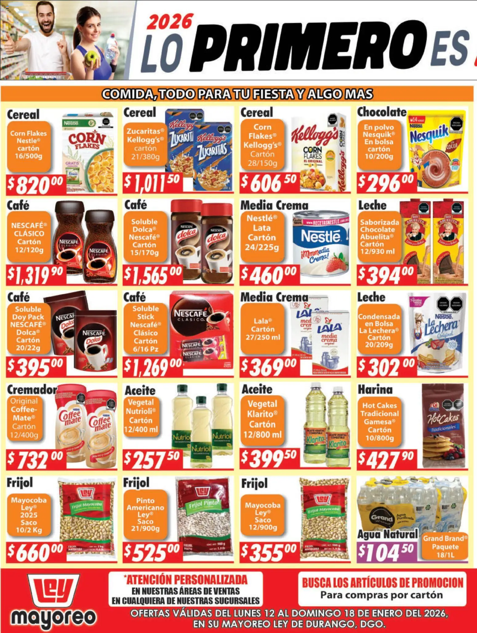 Nuevas ofertas de Casa Ley válidas en toda la República Mexicana desde el 12.01.2026. ¡Encuentra las mejores ofertas en Casa Ley folleto! | Página: 3 | Productos: Harina, Bolsa, Agua, Aceite