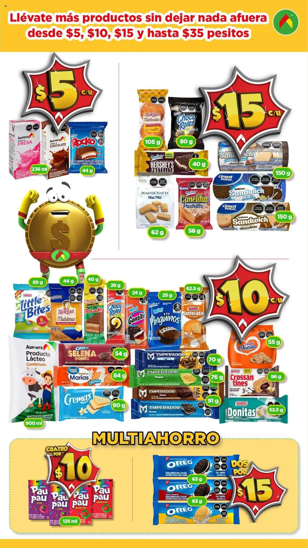 Nuevas ofertas de Bodega Aurrerá válidas en toda la República Mexicana desde el 14.10.2025. ¡Encuentra las mejores ofertas en Bodega Aurrerá - Folleto Morralla! | Página: 2 | Productos: Pan dulce, Manzana, Chocolate, Galletas