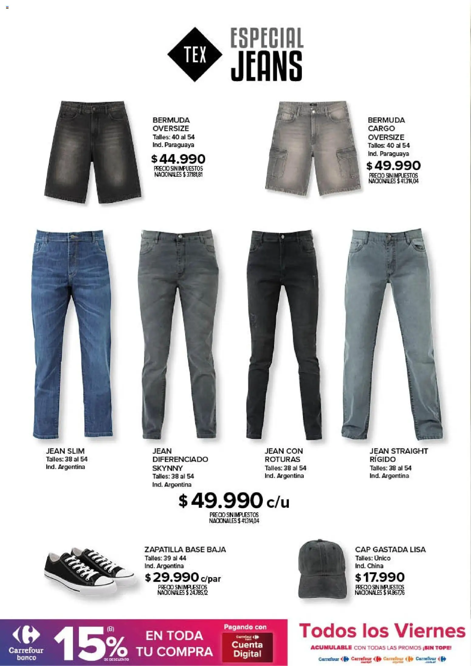 Carrefour - Tex | Especial Jeans  │ válido desde el 12.03.2026 | Página: 6 | Productos: Jean, Bermuda, Banco