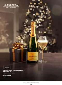 Vista previa de La Europea catálogo, nuevo folleto de la tienda, válido en México a partir del 22.09.2025 | Página: 28 | Productos: Champagne