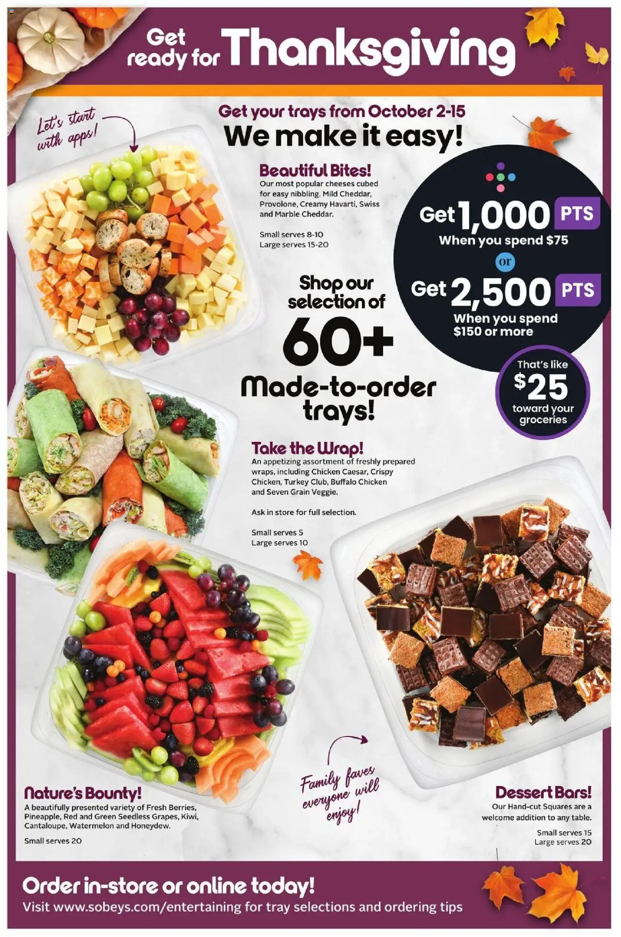 Sobeys flyer valid from 02.10.2025 | Page: 20 | Products: Turkey, Chicken