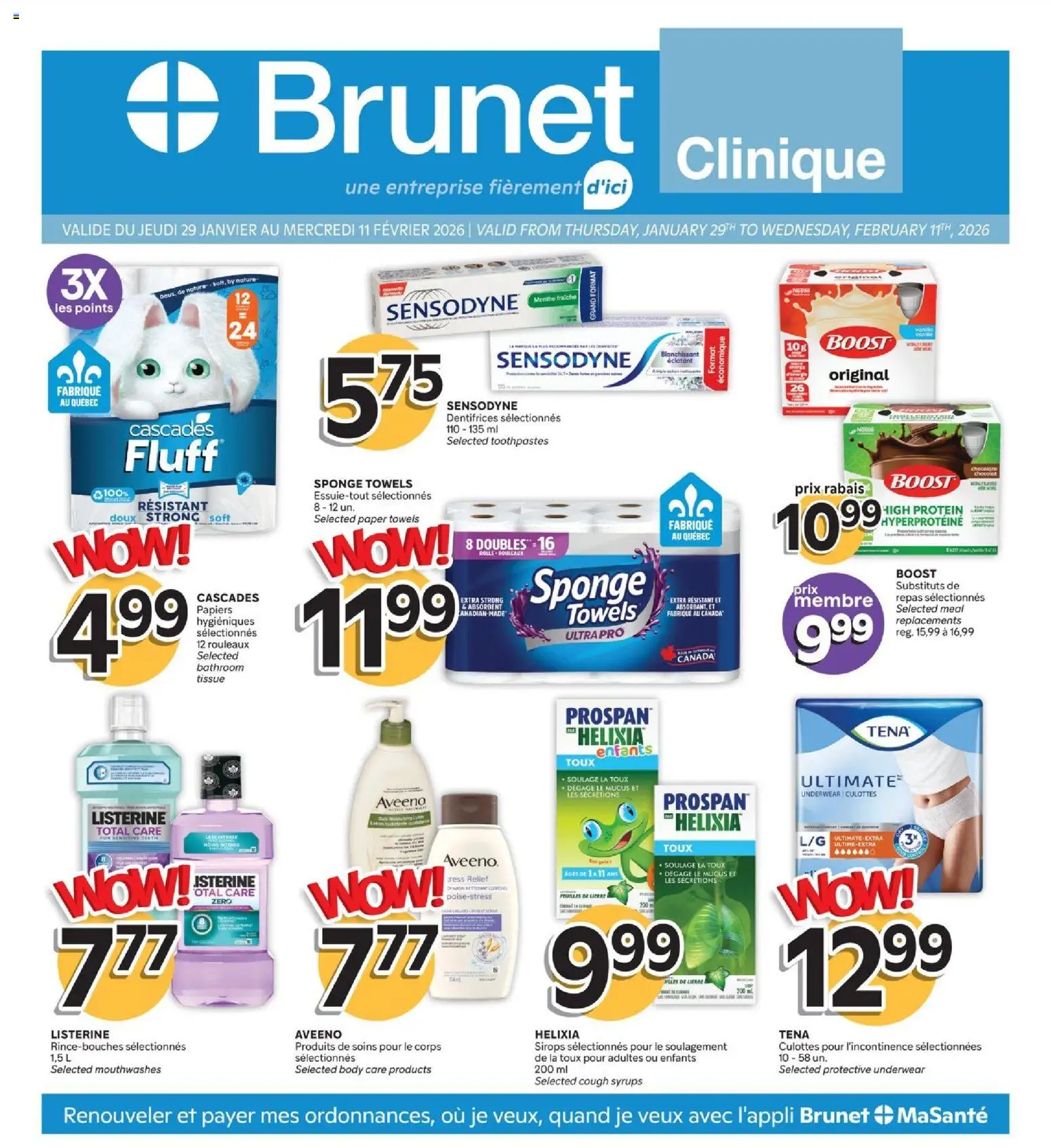 Brunet flyer valid from 29.01.2026 | Page: 1 | Products: Sponge, Chocolate, Underwear