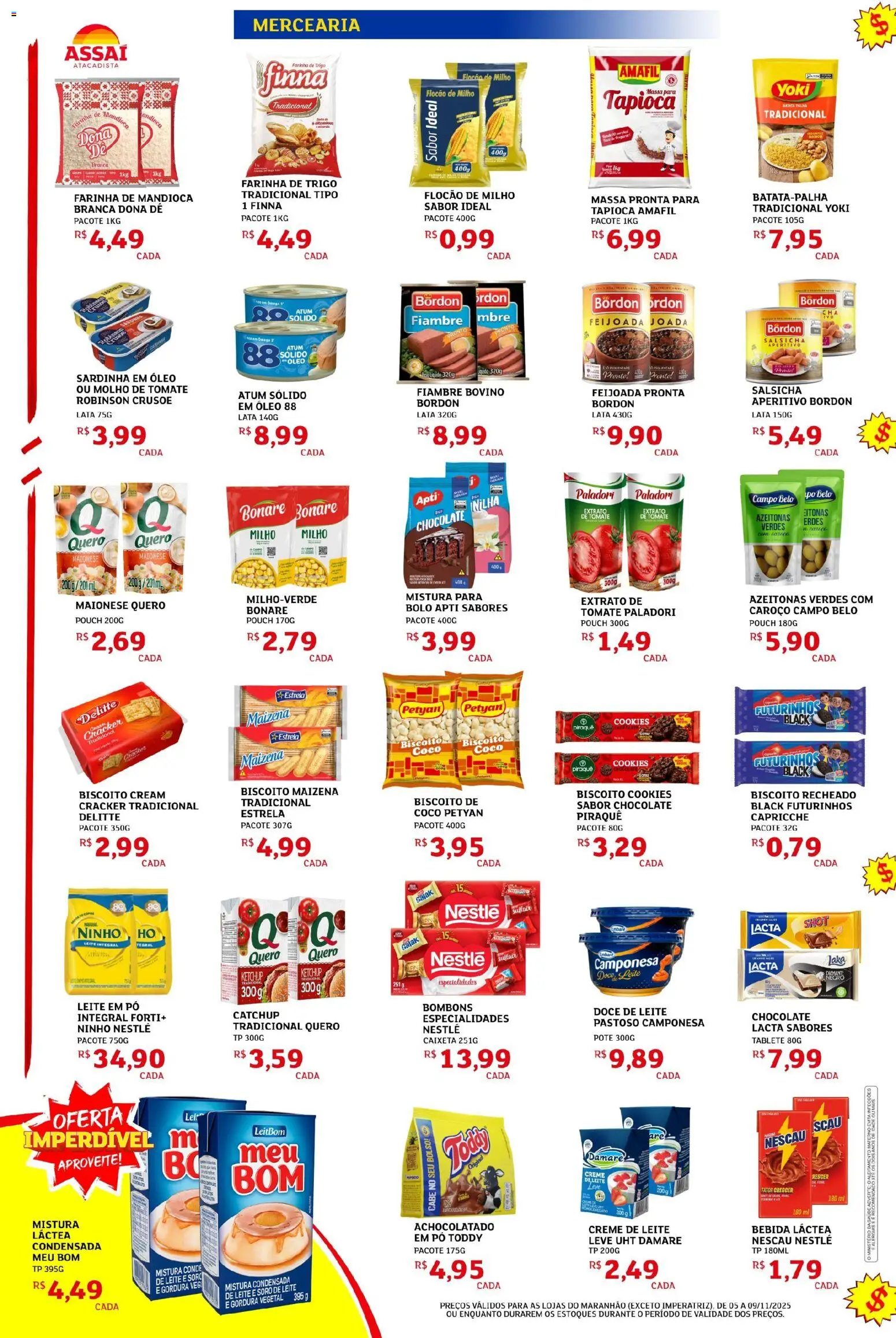 Assaí Atacadista Folheto - válido de 05.11.2025 | Página: 2 | Produtos: Achocolatado, Salsicha, Massa, Maionese