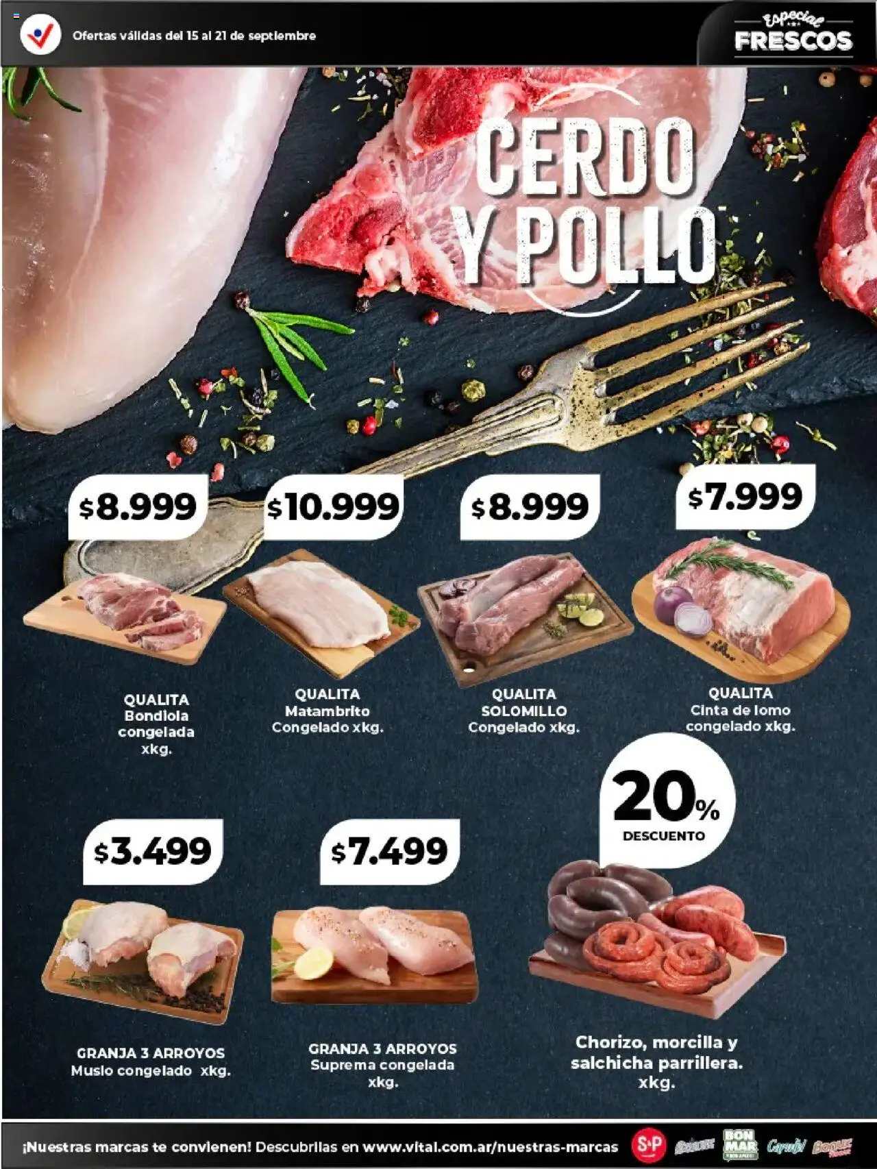 Vital - Especial de frescos - Posadas │ válido desde el 15.09.2025 | Página: 3 | Productos: Pollo, Morcilla, Cerdo, Té