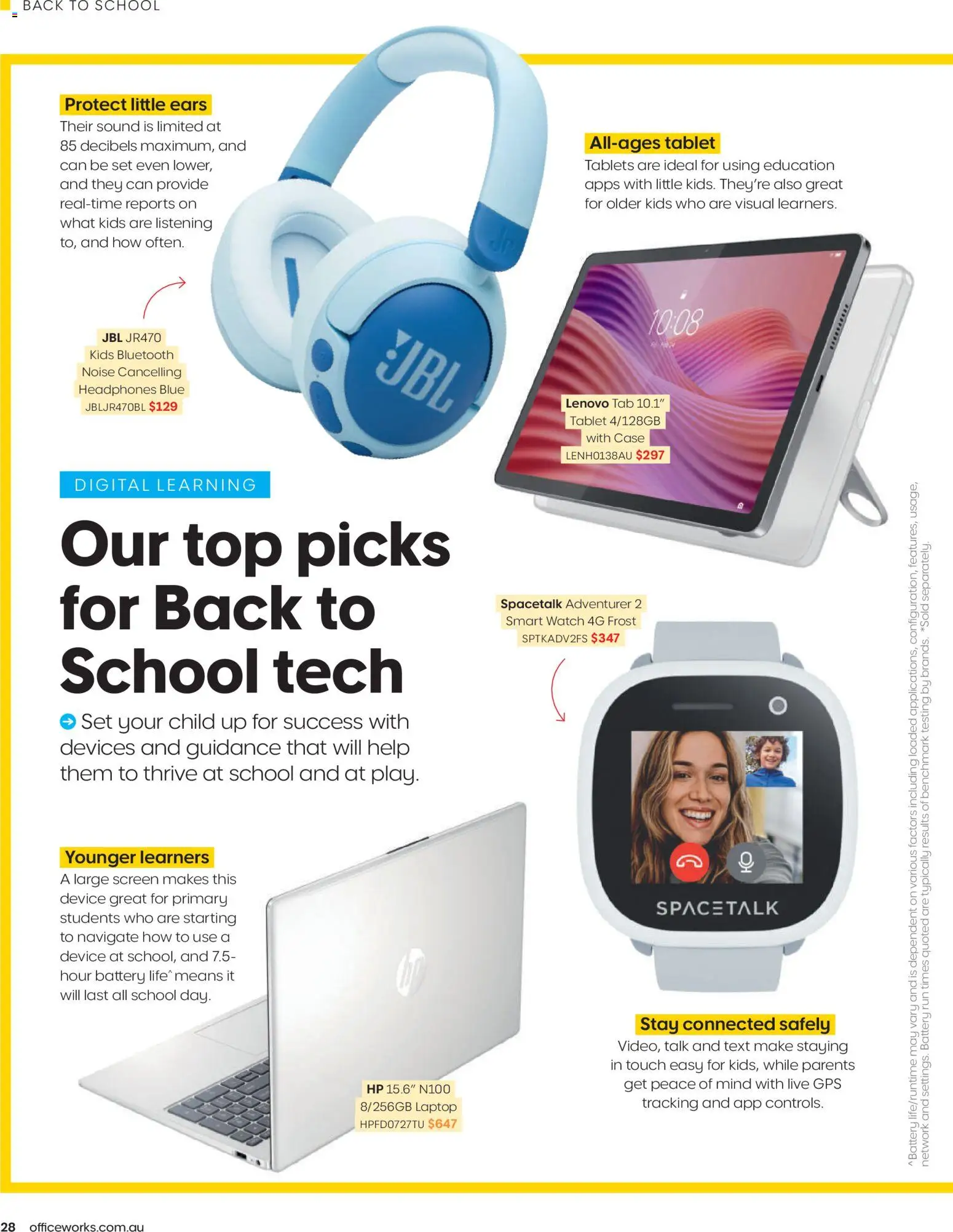 Officeworks catalogue - valid from 01.01.2026 | Page: 28 | Products: Tablet, Headphones, Case, Screen
