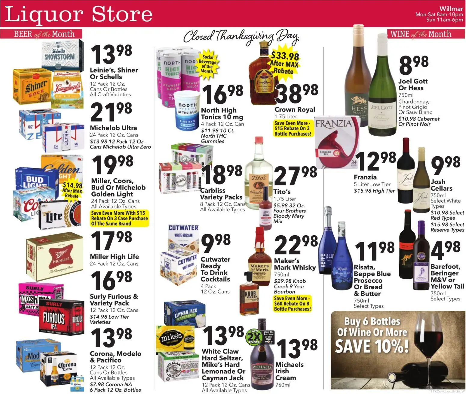 Cash Wise - Weekly Ad - valid from 19.11.2025 | Page: 1 | Products: Beer, Bourbon, Melon, Case