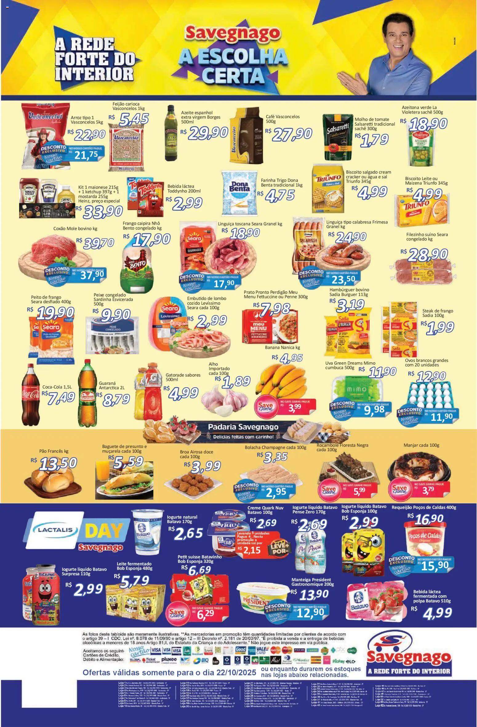 Savegnago Folheto - válido de 22.10.2025 | Página: 2 | Produtos: Esponja, Gatorade, Leite, Requeijão