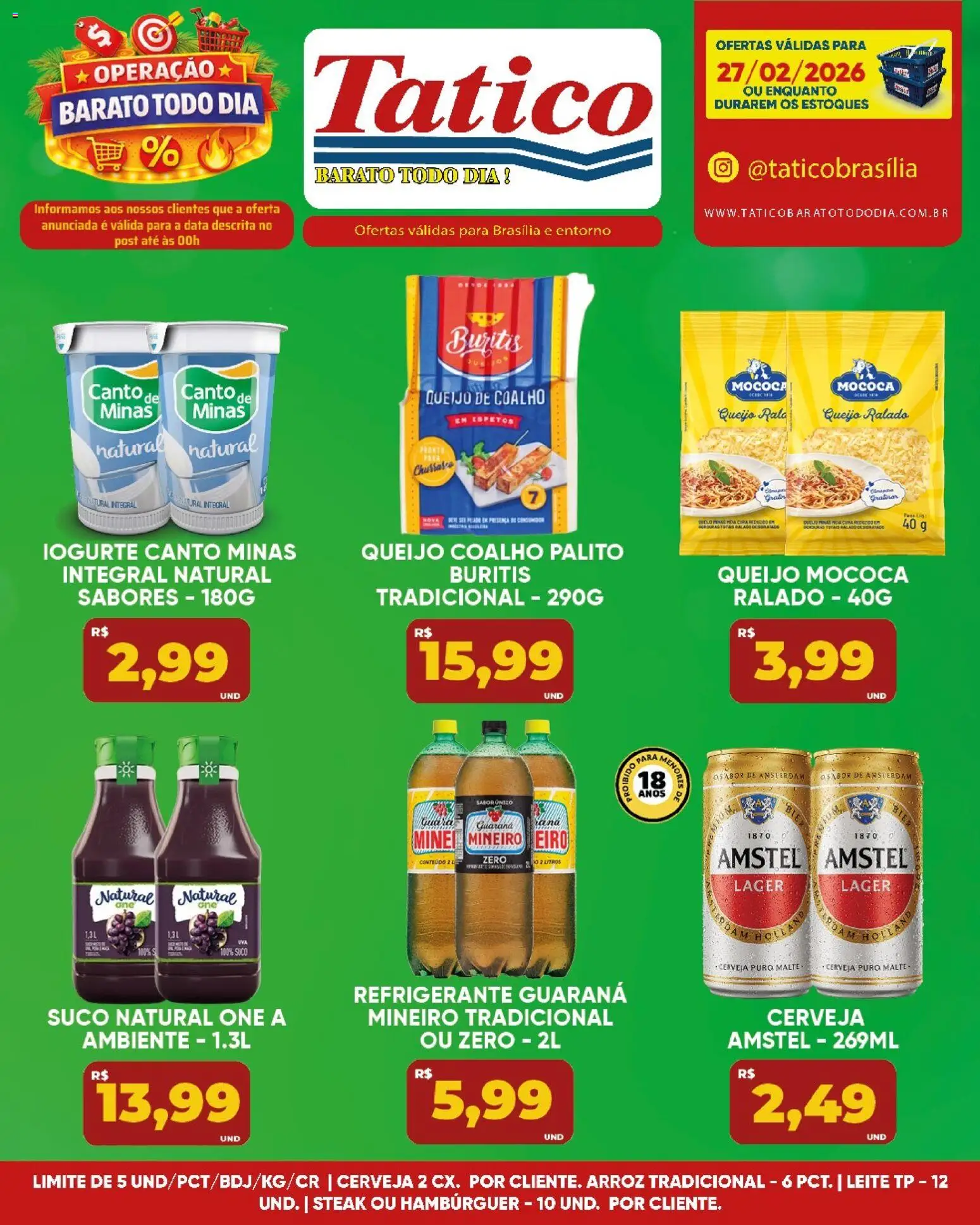 Tatico Folheto - válido de 27.02.2026 | Página: 9 | Produtos: Leite, Queijo, Iogurte, Refrigerante