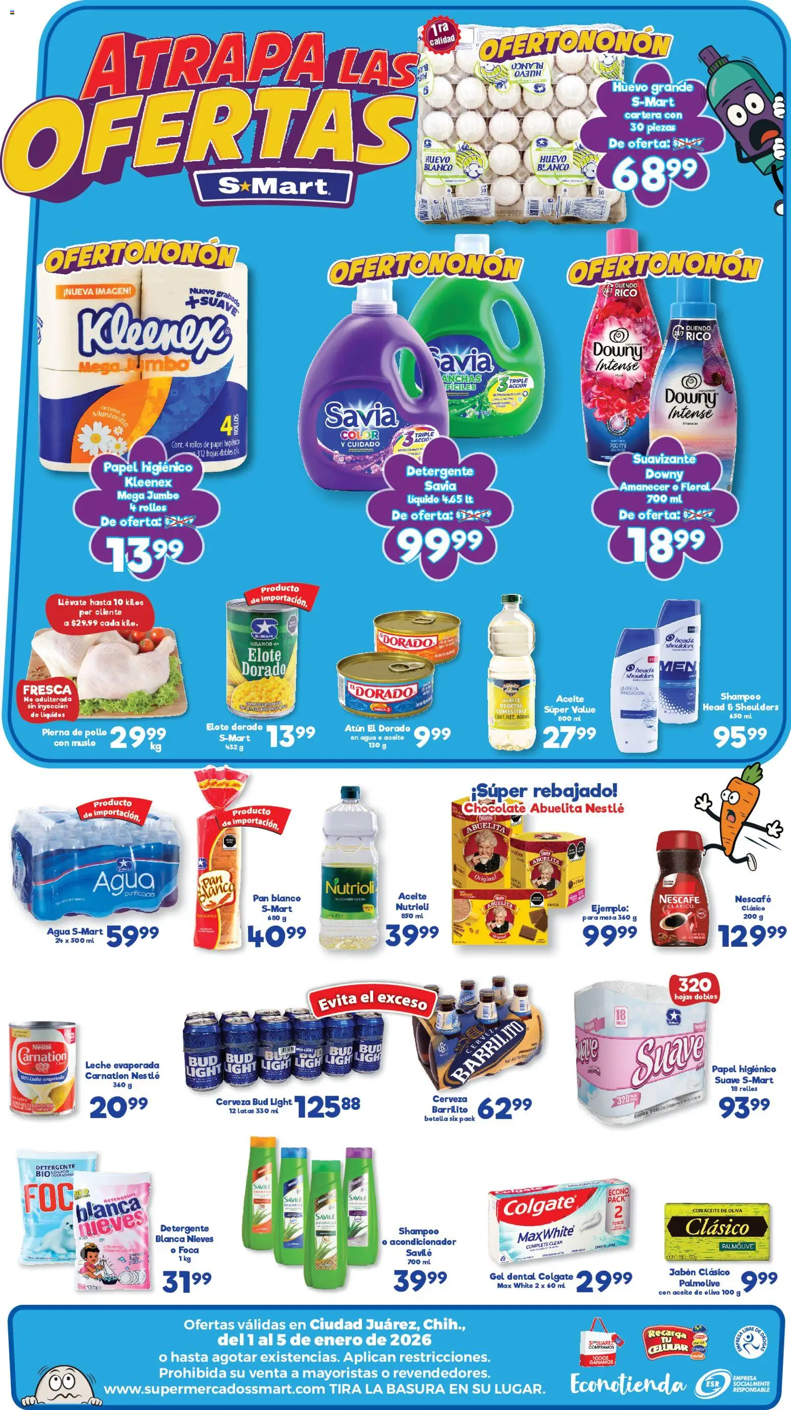 Nuevas ofertas de S-Mart válidas en toda la República Mexicana desde el 01.01.2026. ¡Encuentra las mejores ofertas en S-Mart folleto Ofertas de Feria Juárez! | Página: 2