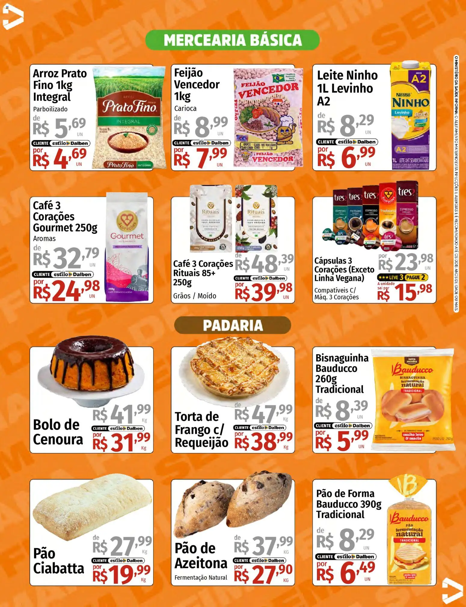 Supermercado Dalben Folheto - válido de 03.04.2026 | Página: 5 | Produtos: Feijão, Pão, Arroz, Requeijão