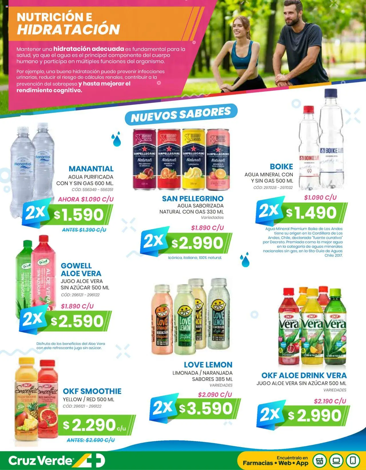Bebestibles y Snacks Cruz Verde │ válido desde el 01.10.2025 | Página: 2 | Productos: Agua, Agua saborizada, Azucar, Fuente