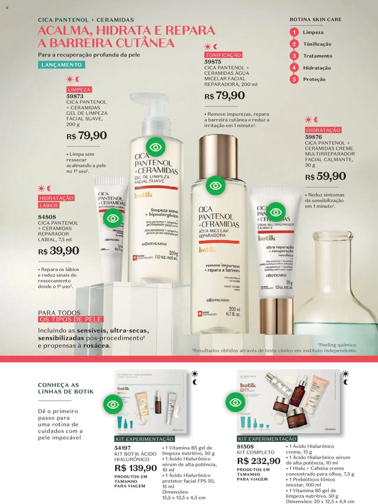 O Boticário Folheto - válido de 11.08.2025 | Página: 180 | Produtos: Tônico, Água micelar, Gel de limpeza, Protetor facial