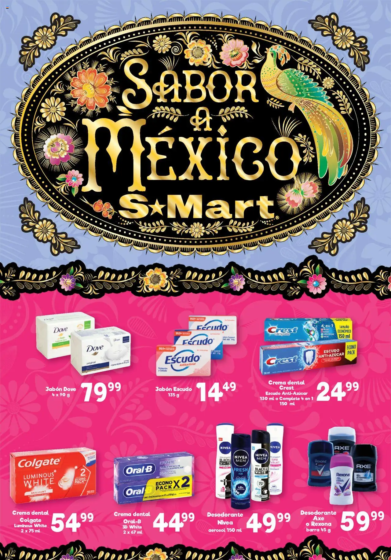 Nuevas ofertas de S-Mart válidas en toda la República Mexicana desde el 09.09.2025. ¡Encuentra las mejores ofertas en S-Mart - Folleto de Feria - Monterrey! | Página: 2 | Productos: Desodorante, Crema, Barra, Jabón