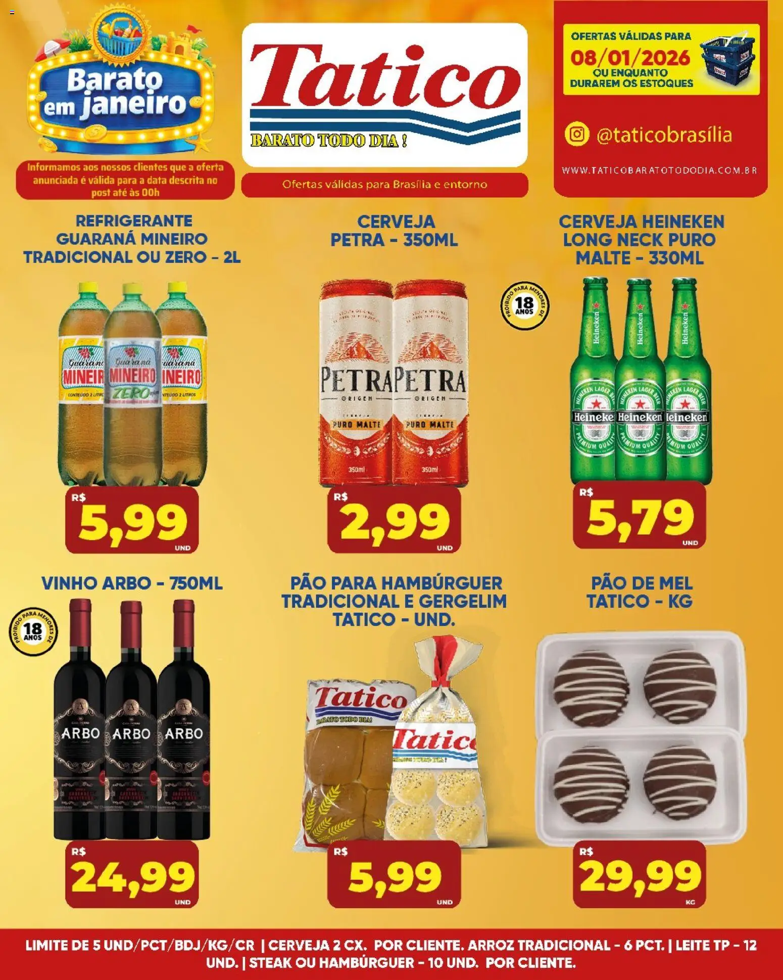 Tatico Folheto - válido de 08.01.2026 | Página: 6 | Produtos: Cerveja, Cerveja Heineken, Mel, Heineken