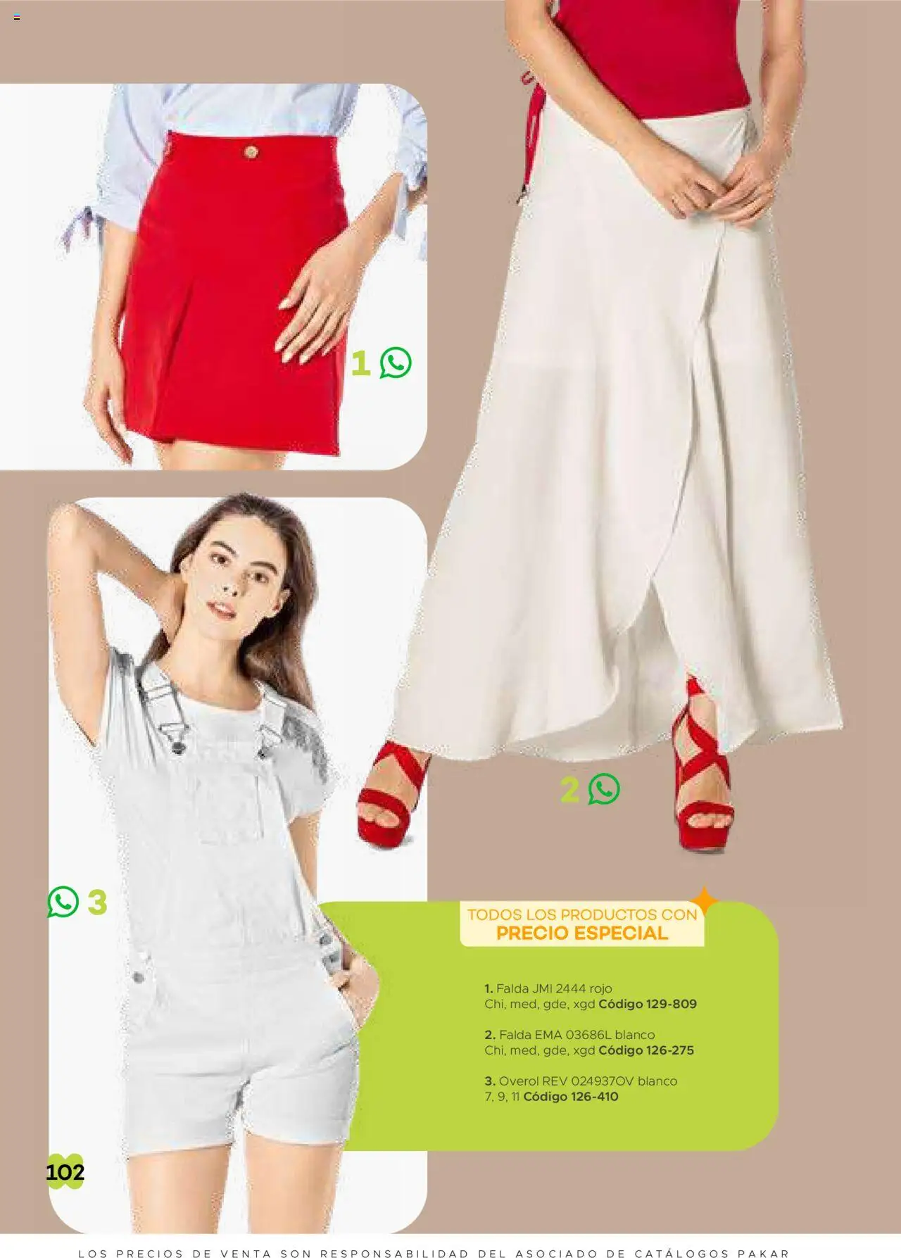 Nuevas ofertas de SC Pakar válidas en toda la República Mexicana desde el 31.01.2025. ¡Encuentra las mejores ofertas en SC Pakar catálogo Ropa! | Página: 102 | Productos: Overol, Falda